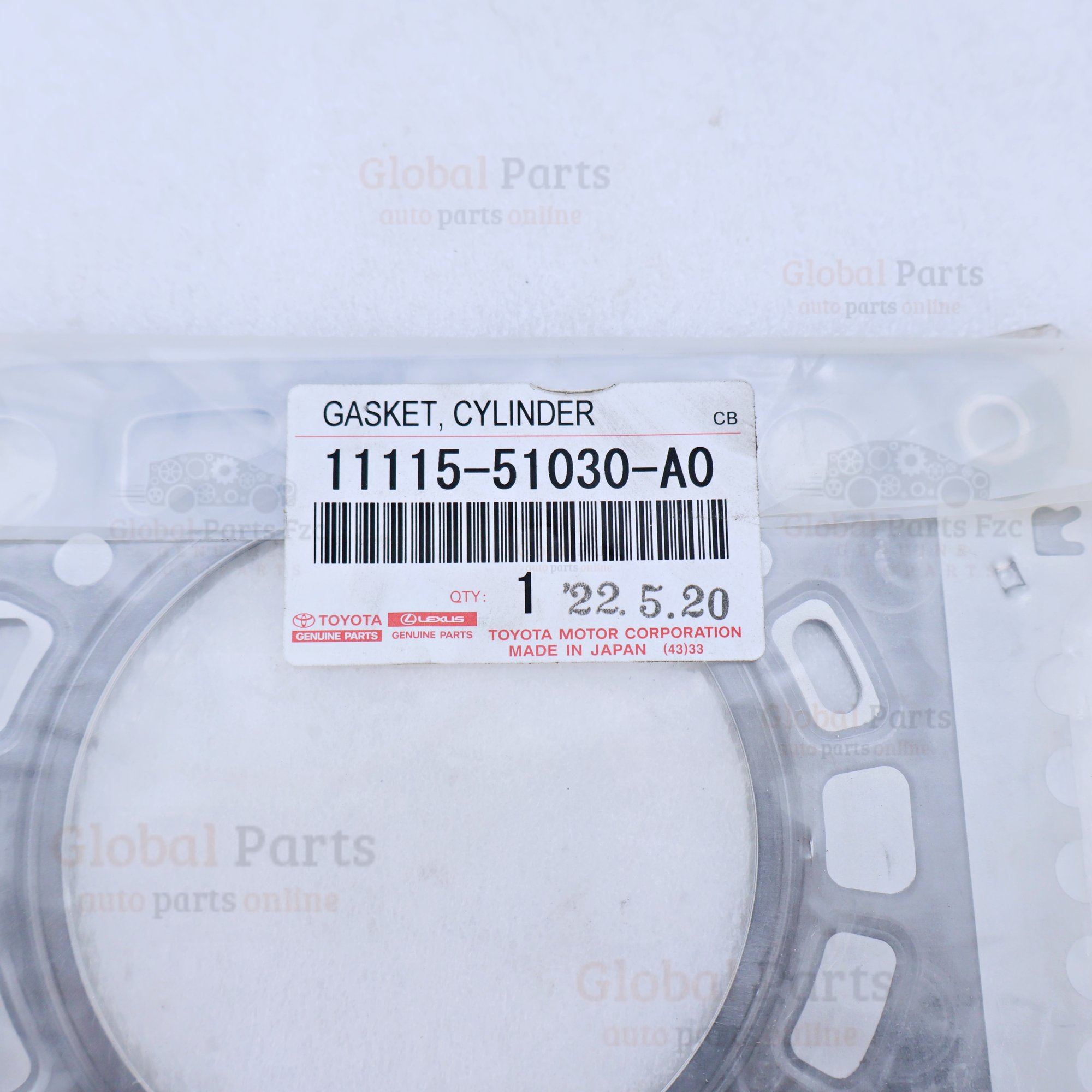 Genuine Toyota OEM Cylinder Head Gasket - 11115-51030-A0