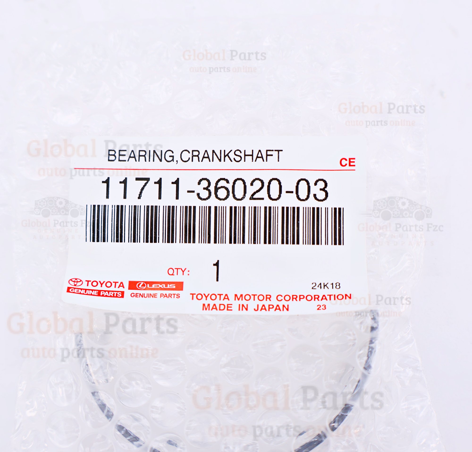 Genuine Toyota OEM Crankshaft Bearing Set - 11711-36020-03