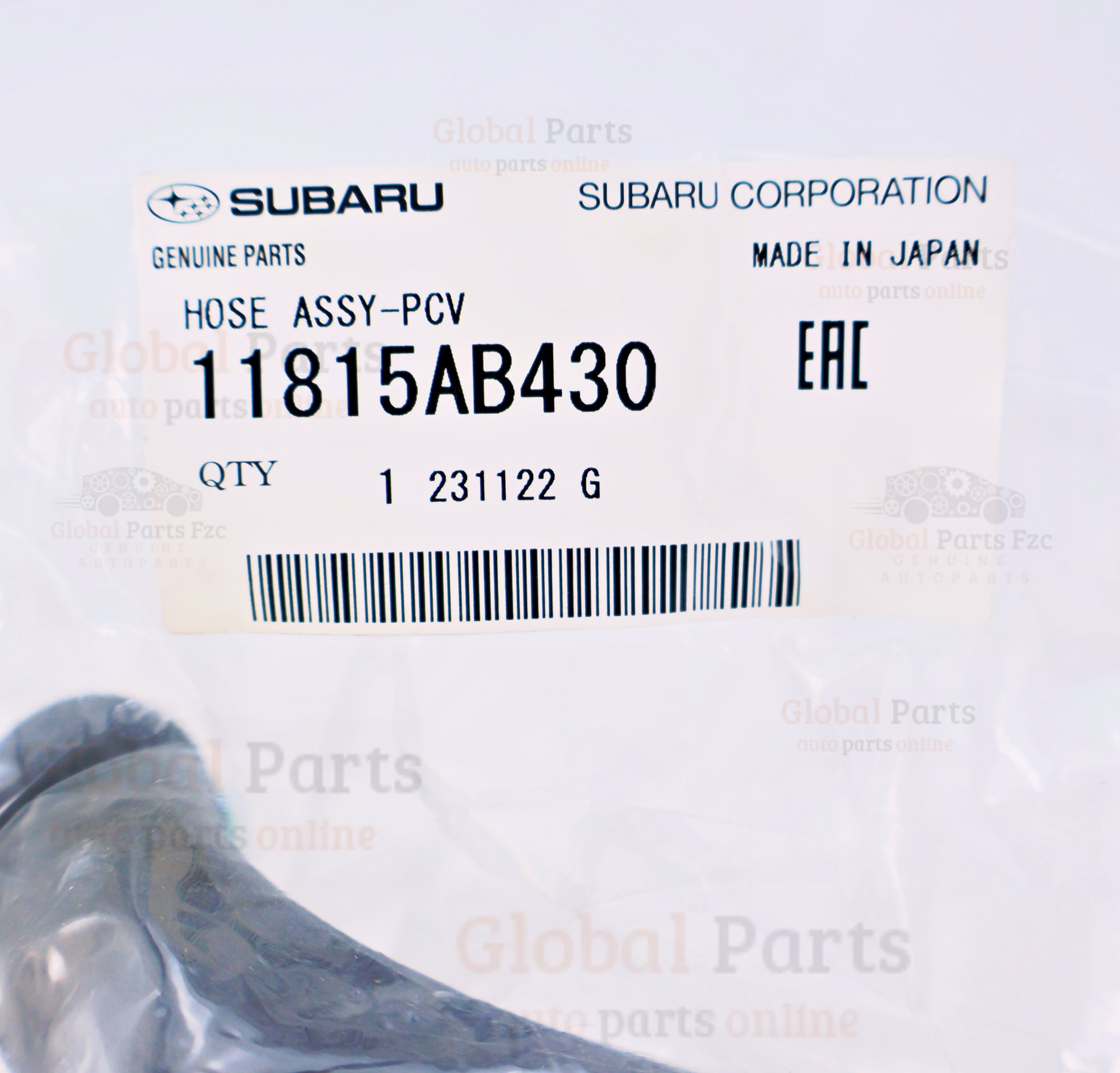 Genuine Subaru OEM PCV Hose Assembly - 11815-AB430