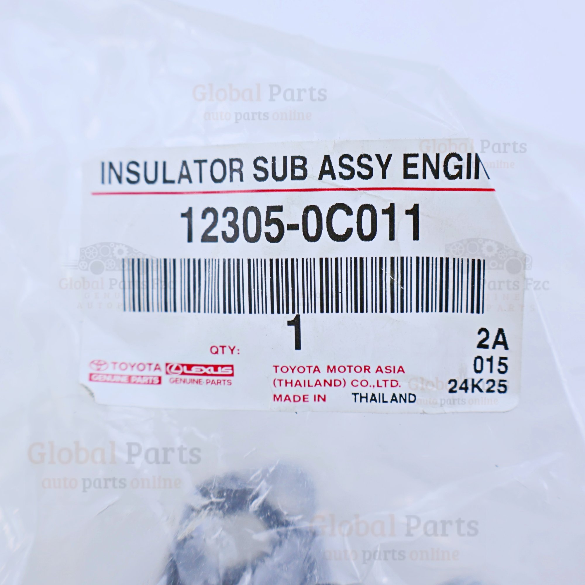 Genuine Toyota OEM Right Rubber Cushion - 12305-0C011
