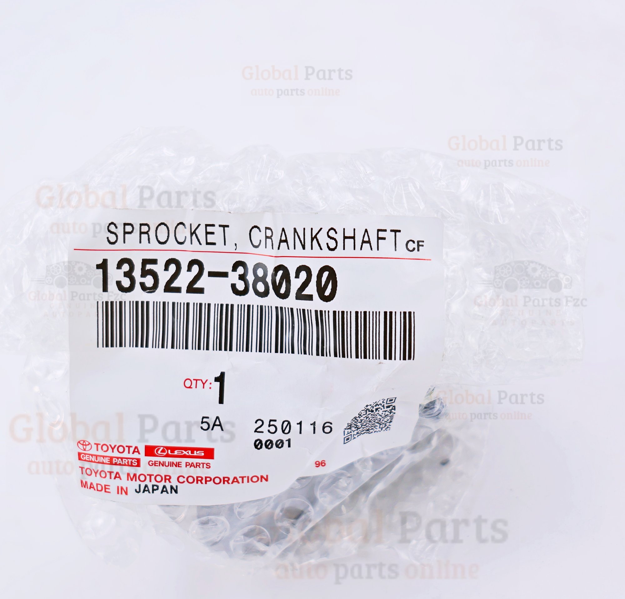 Genuine Toyota OEM Crankshaft Sprocket - 13522-38020
