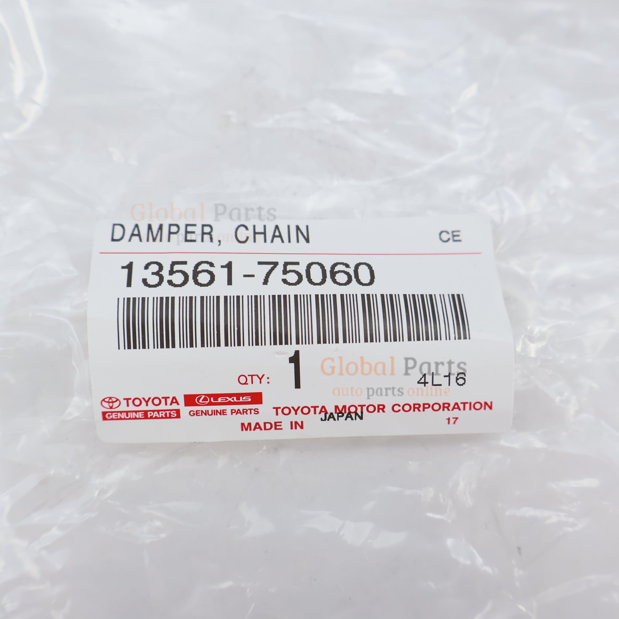 Genuine Toyota OEM Timing Chain Damper No. 1 - 13561-75060
