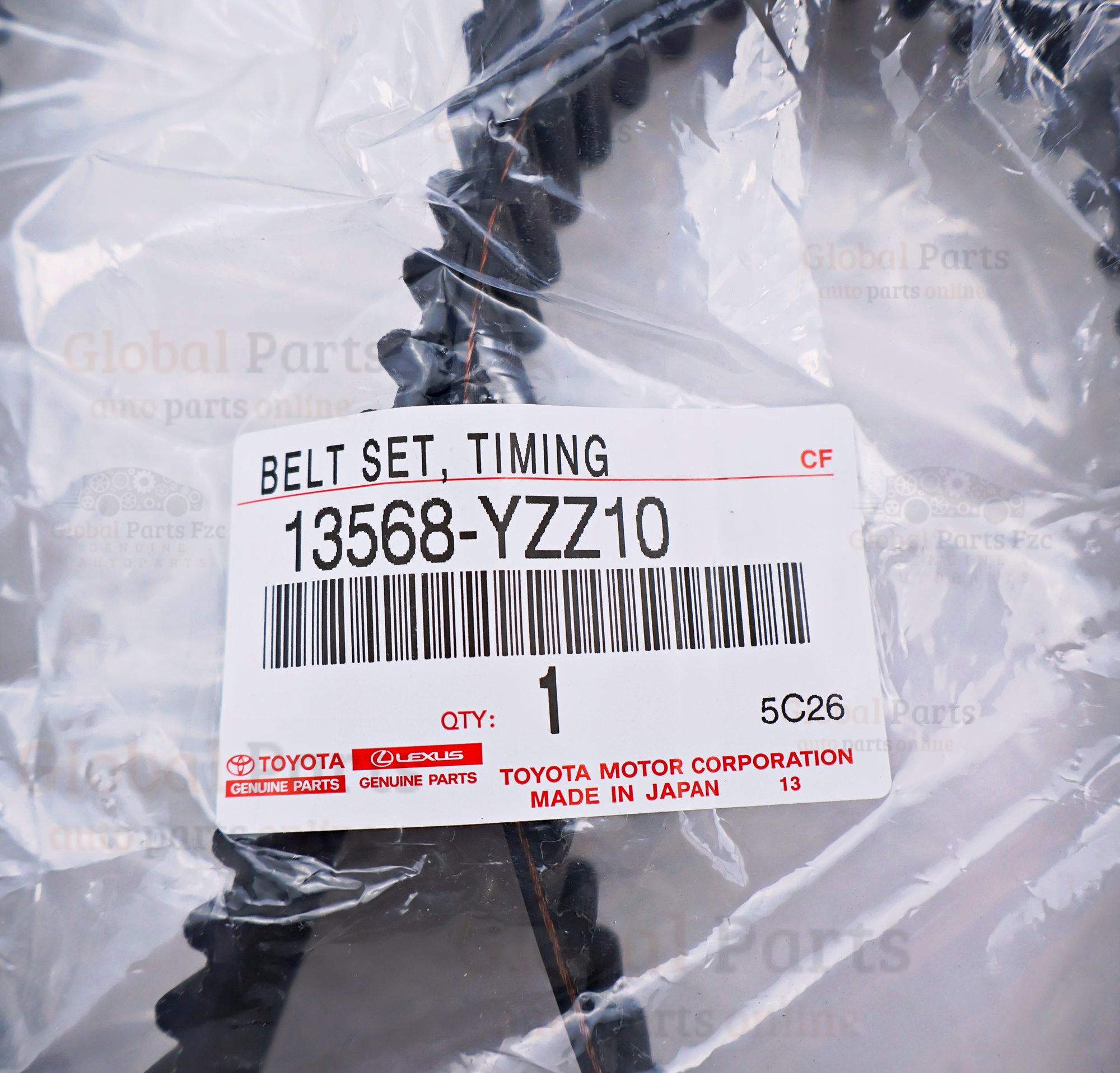 Genuine Toyota OEM Timing Belt - 13568-YZZ10