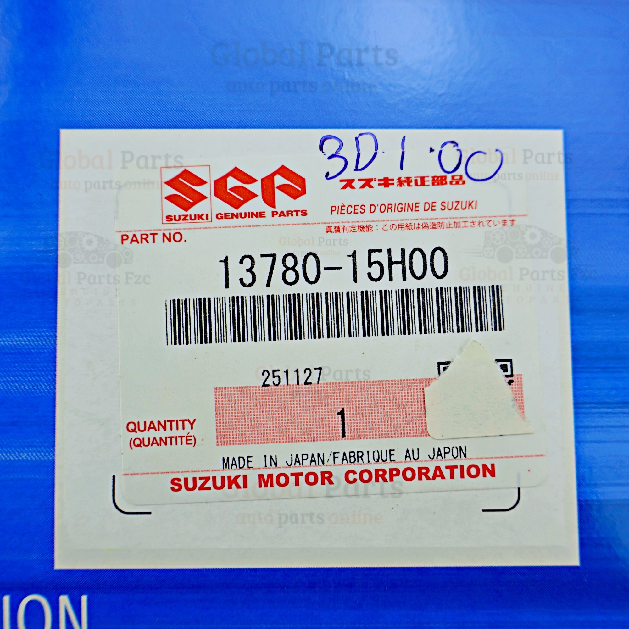 Genuine Suzuki OEM Air Filter Filter - 13780-15H00