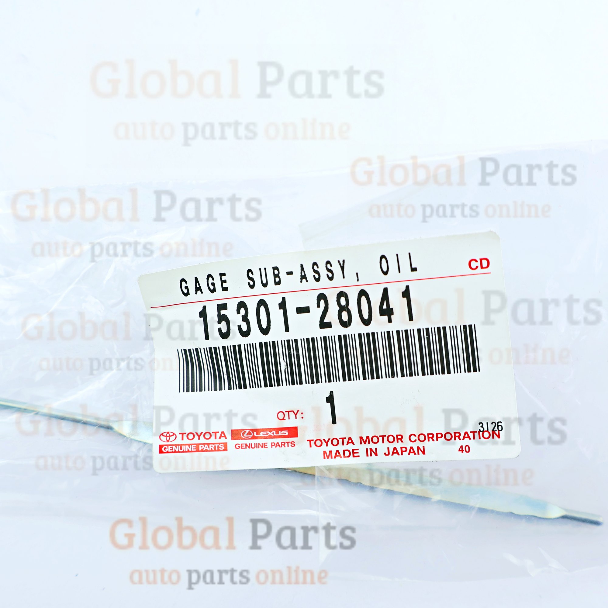 Genuine Toyota OEM Engine Oil Level Gauge - 15301-28041