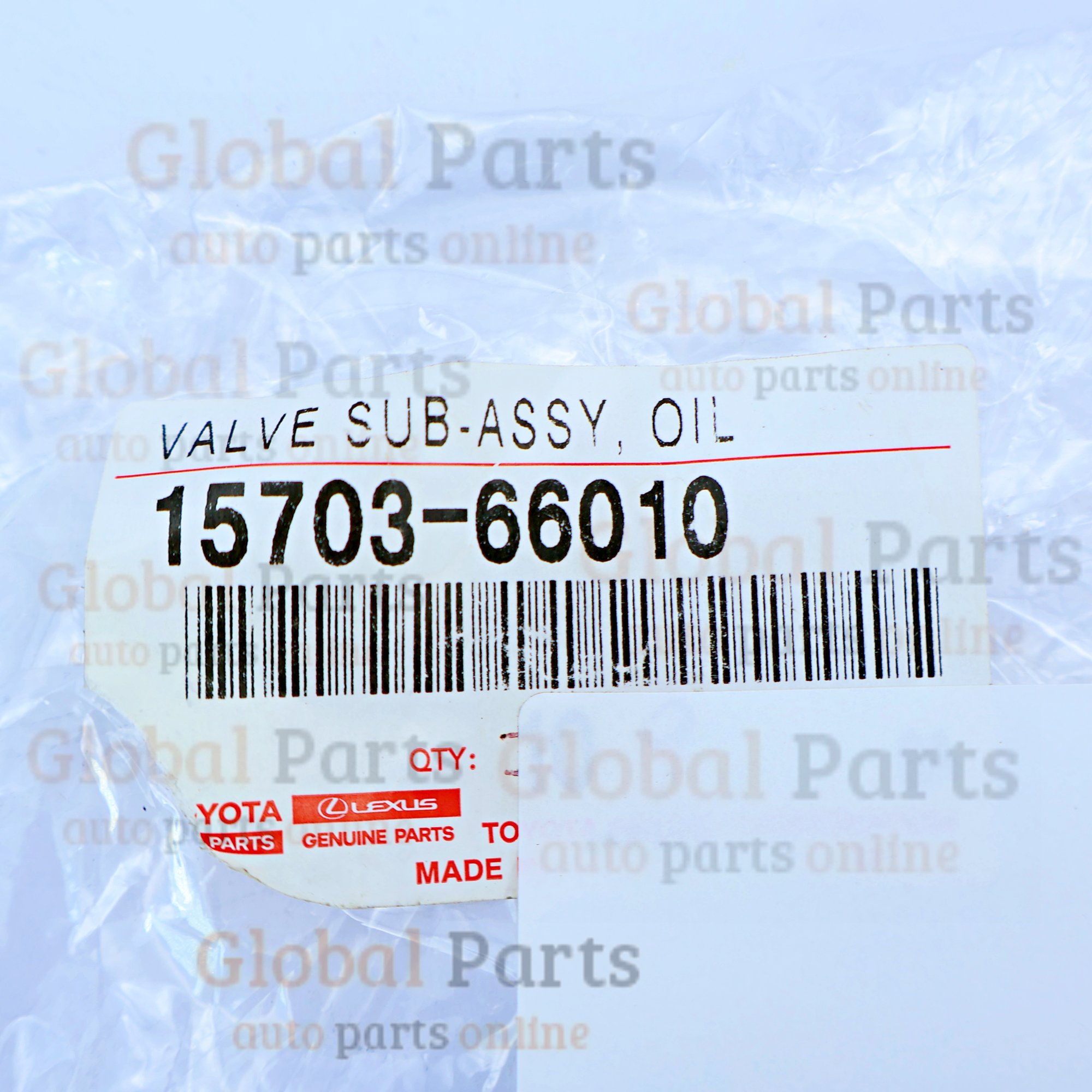 Genuine Toyota OEM Oil Check Valve Assembly - 15703-66010