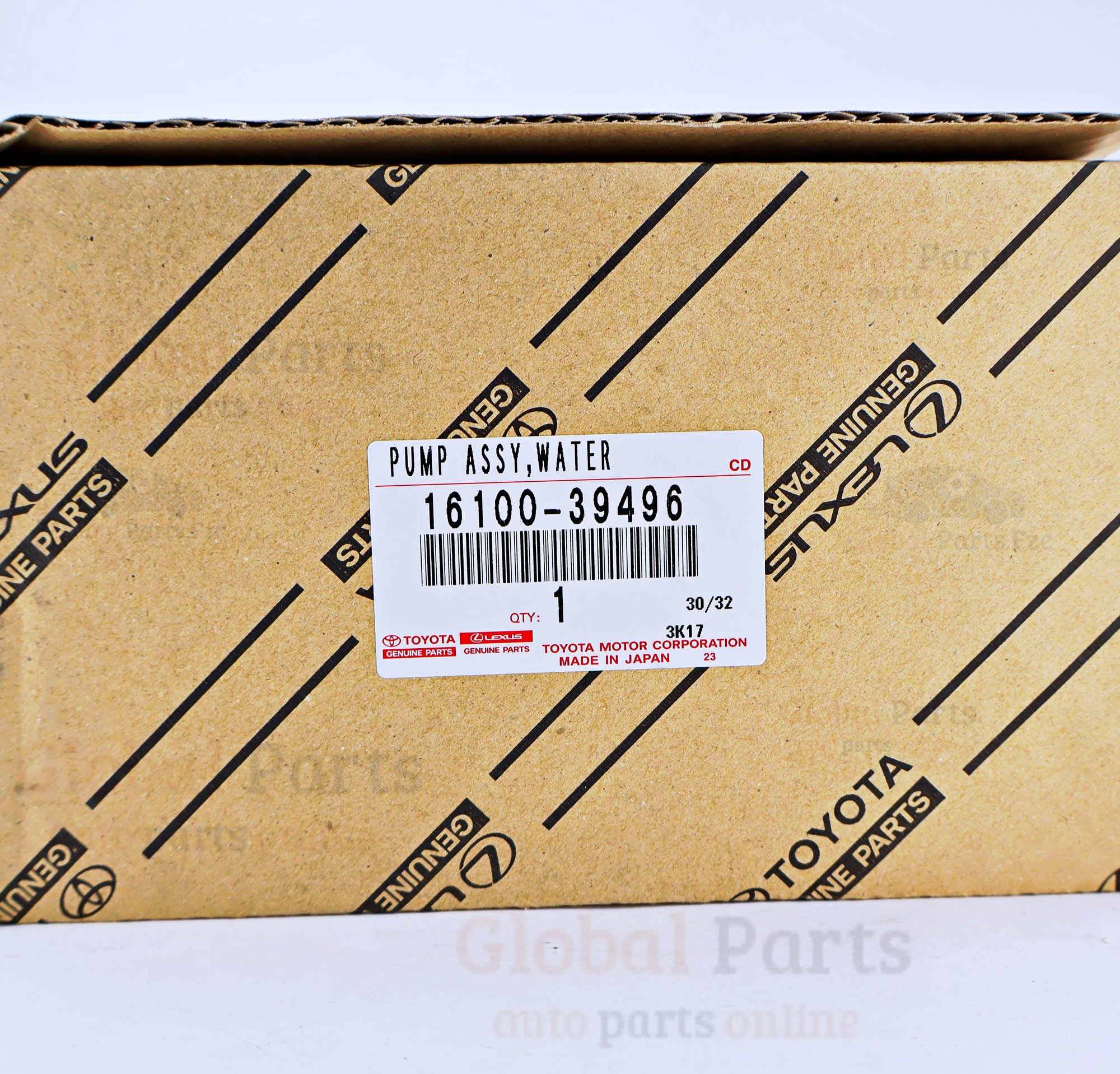 Genuine Toyota OEM Engine Water Pump - 16100-39496