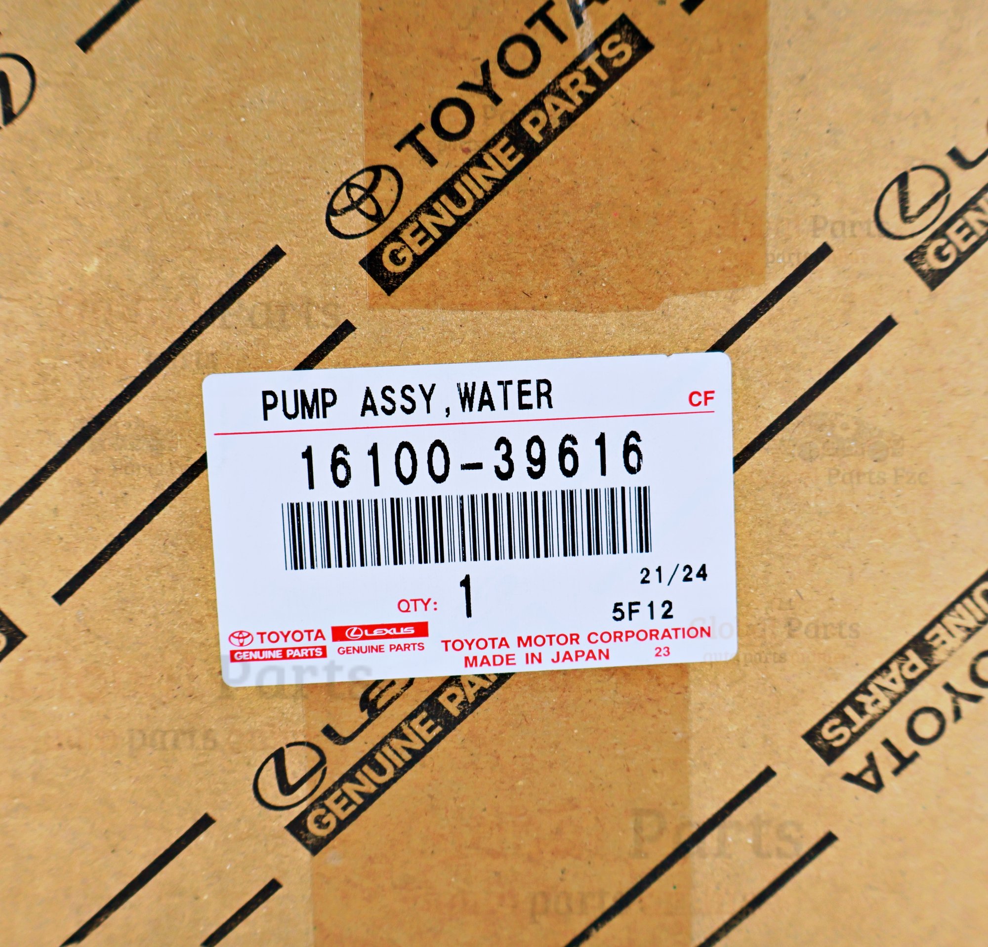 Genuine Toyota OEM Engine Water Pump - 16100-39616