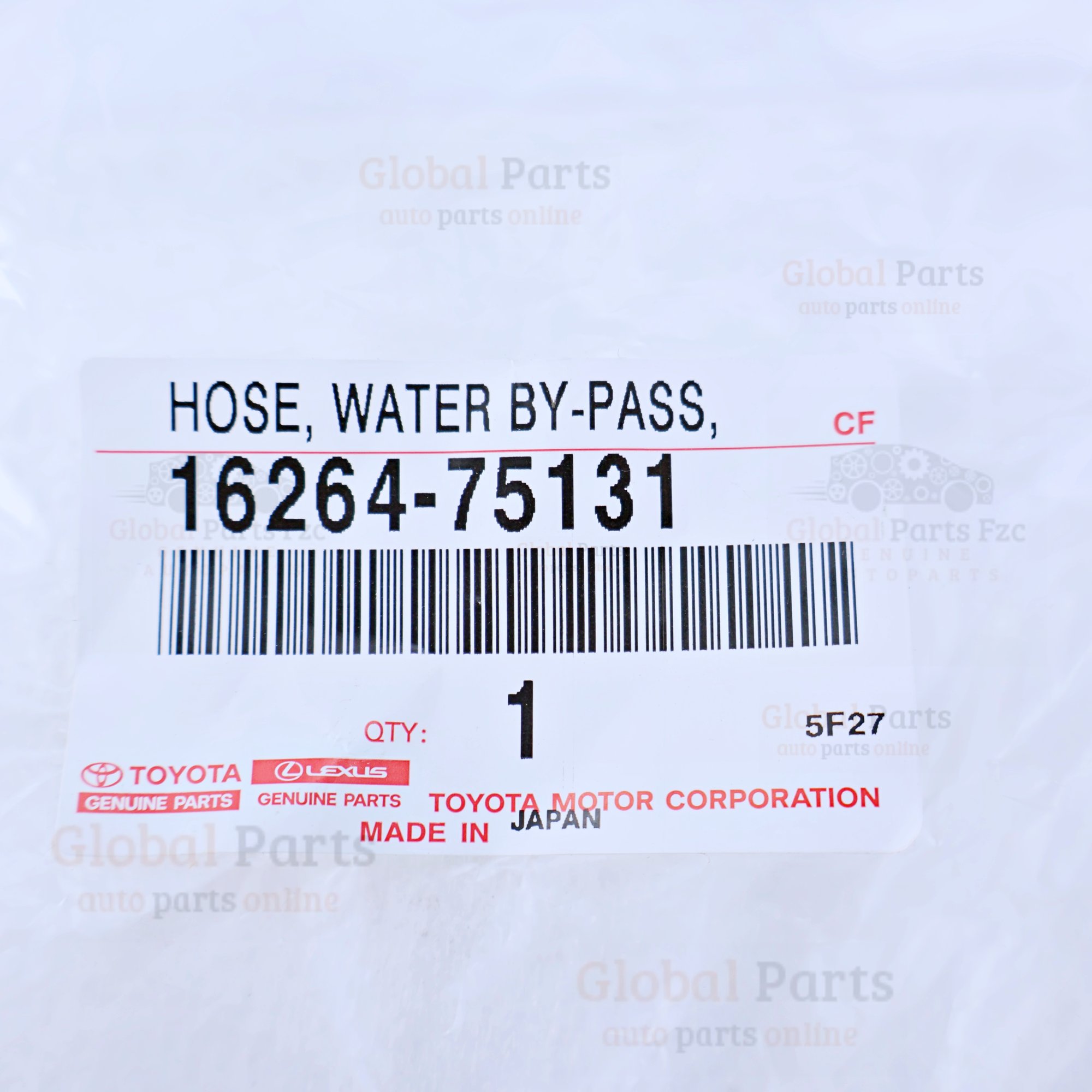 Genuine Toyota OEM Water By-Pass Hose - 16264-75131