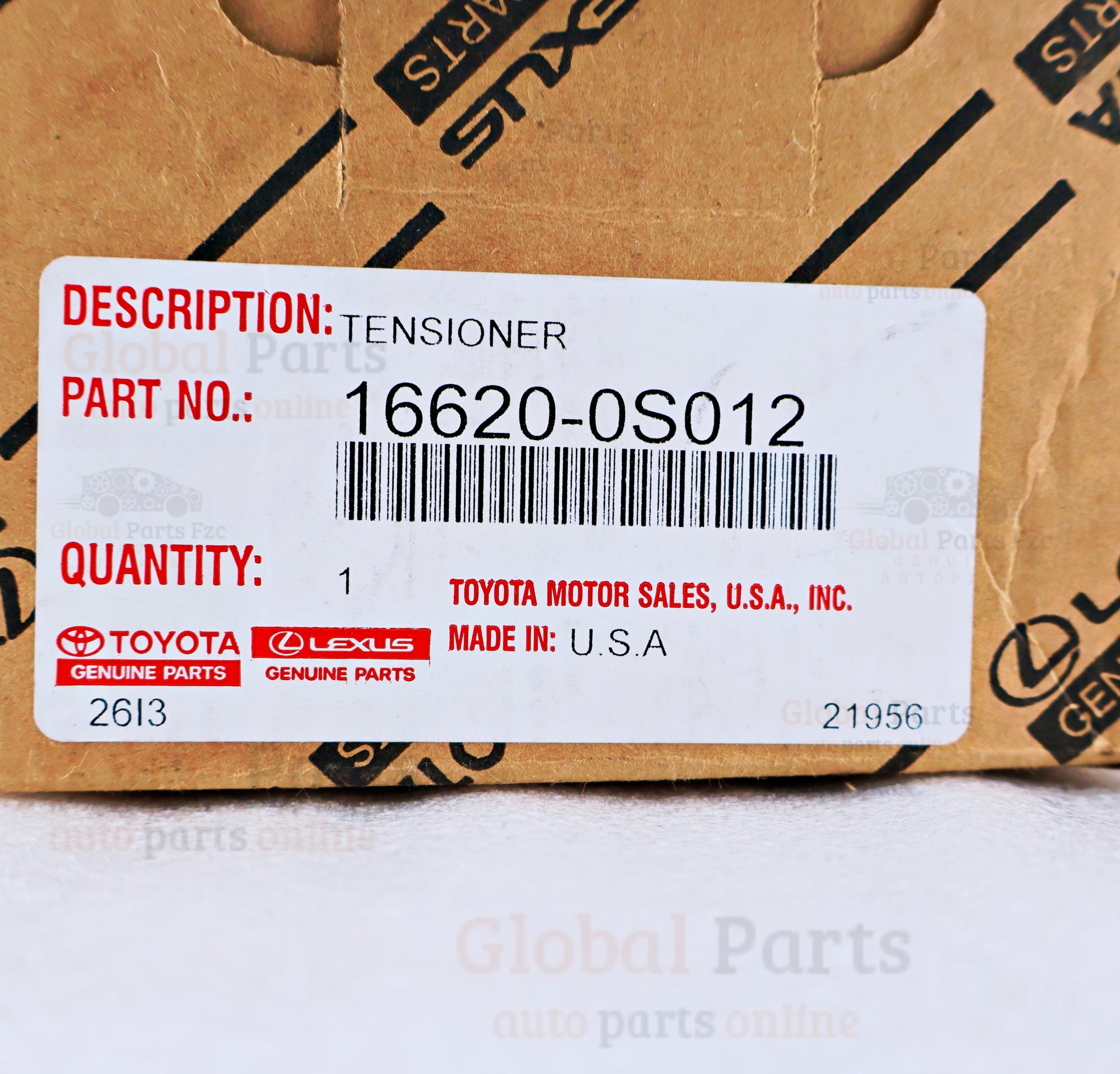 Genuine Toyota OEM Serpentine Belt Tensioner - 16620-0S012