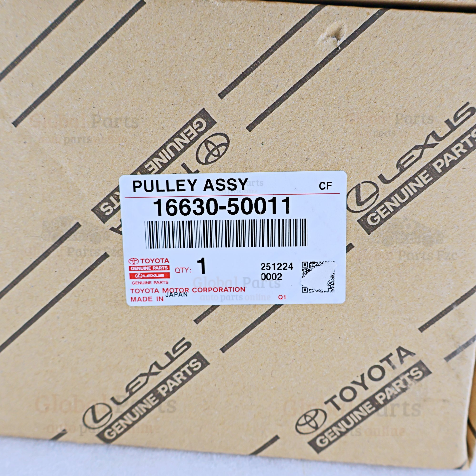 Genuine Toyota OEM Idler Pulley - 16630-50011