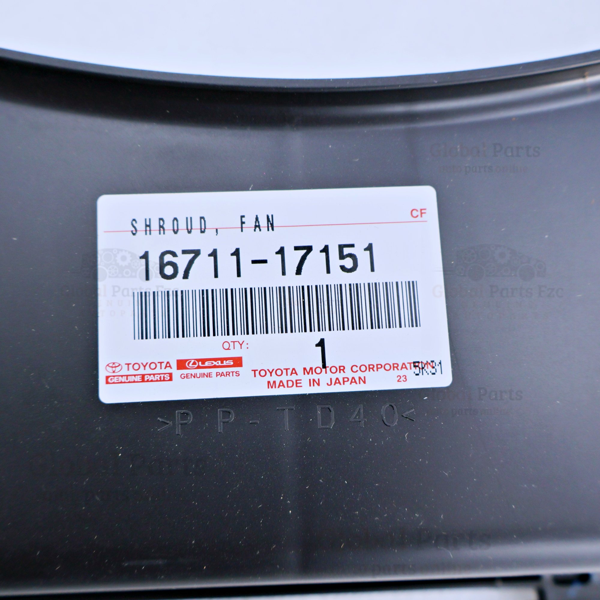 Genuine Toyota OEM Radiator Fan Shroud - 16711-17151