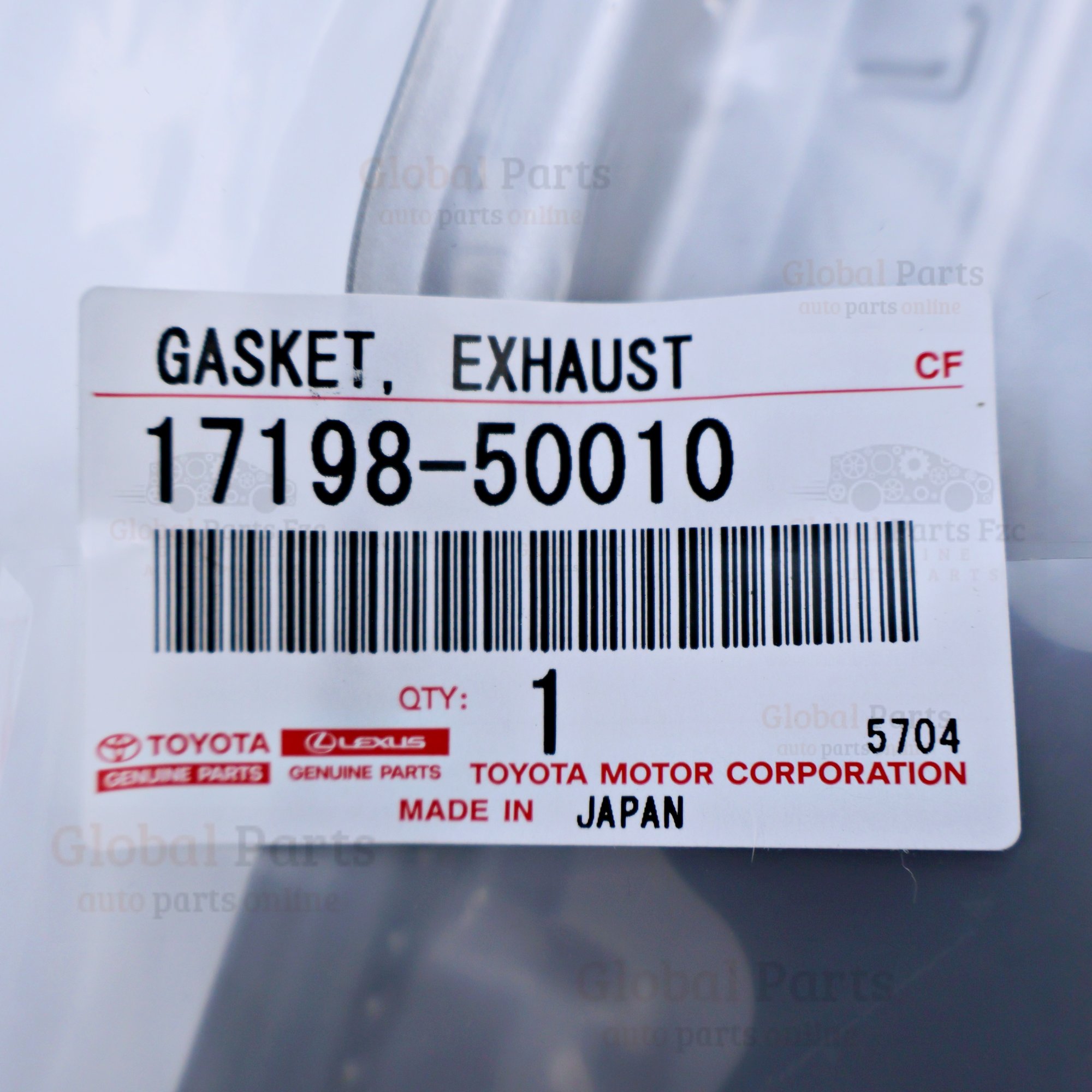 Genuine Toyota OEM Exhaust Gasket - 17198-50010