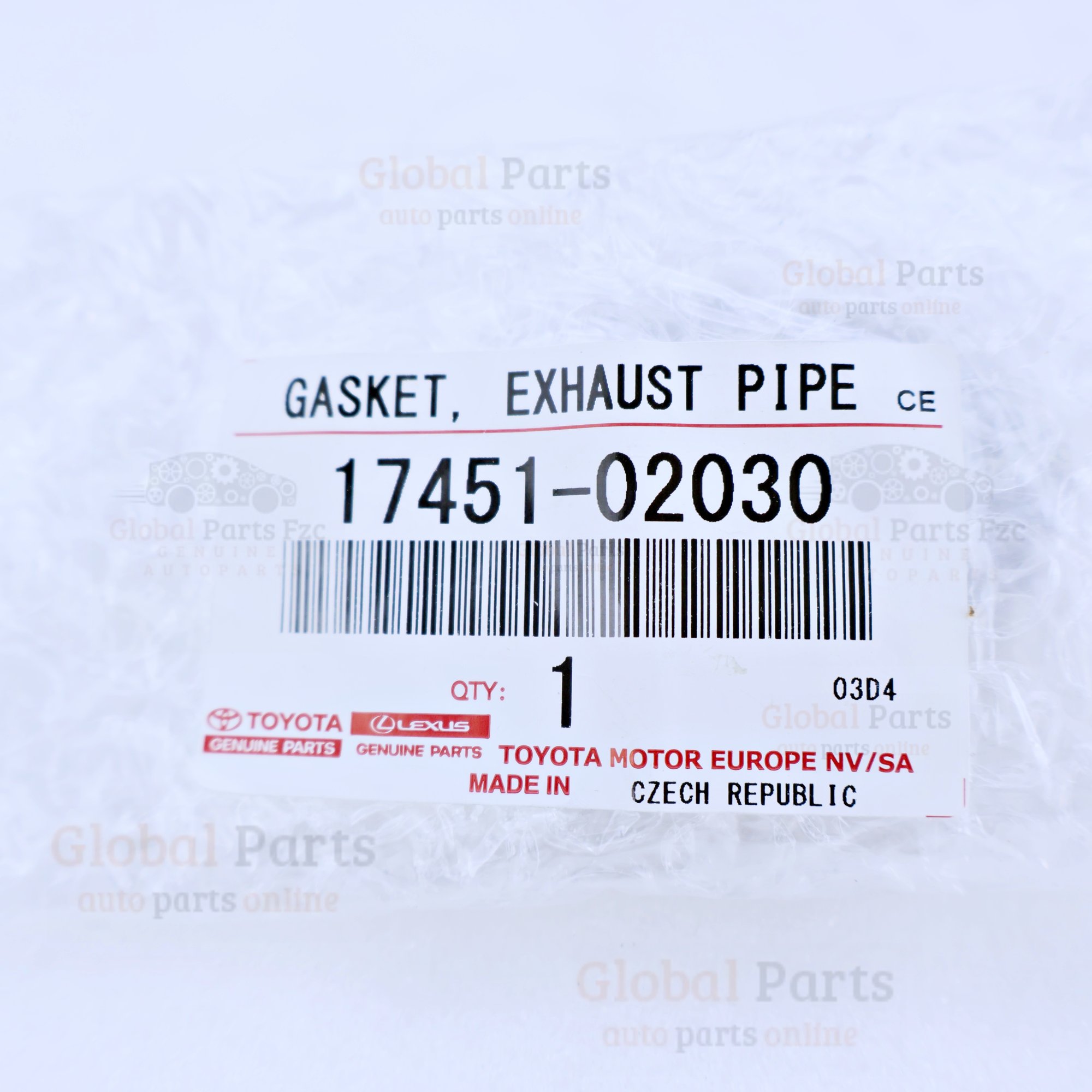 Genuine Toyota OEM Exhaust Gasket - 17451-02030