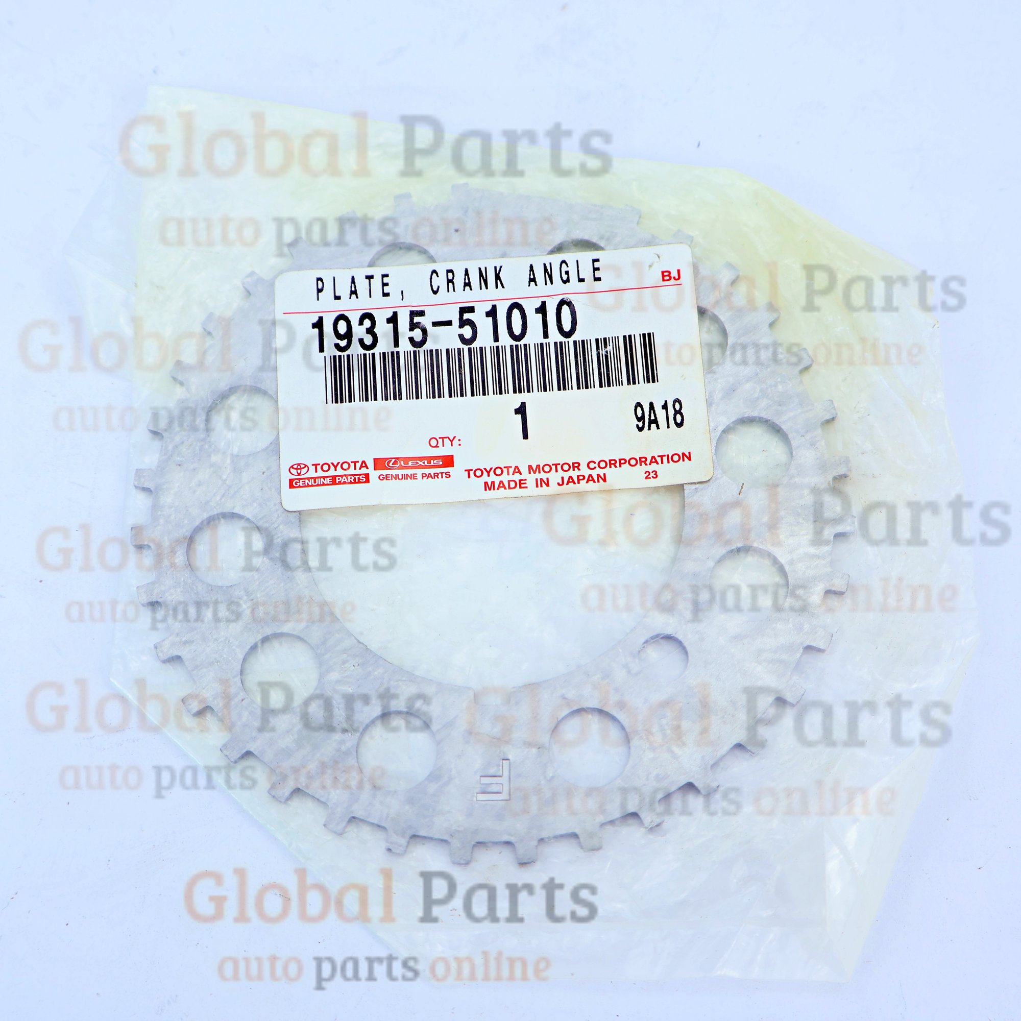 Genuine Toyota OEM Plate Crank Angle - 19315-51010
