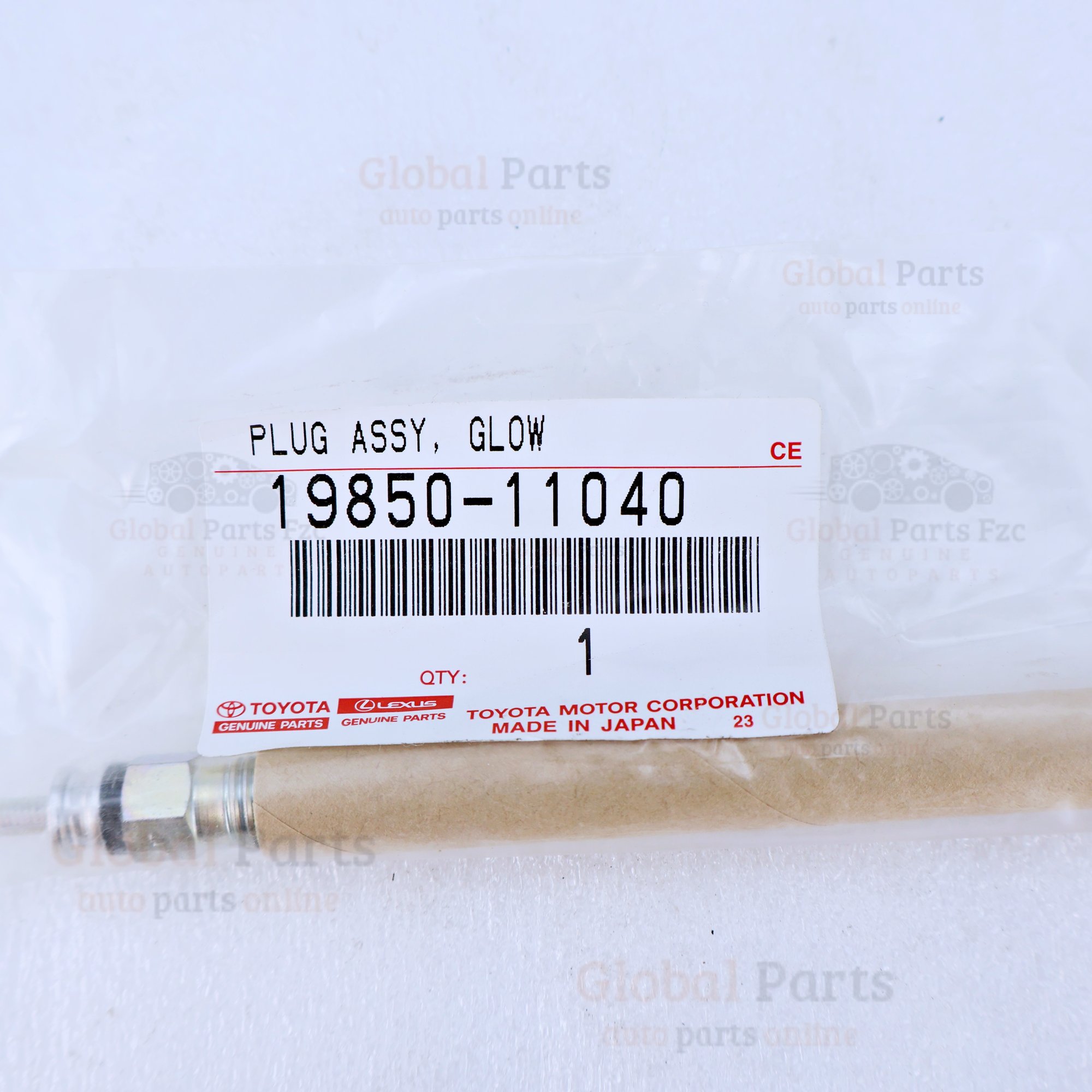 Genuine Toyota OEM Glow Plug Assembly - 19850-11040