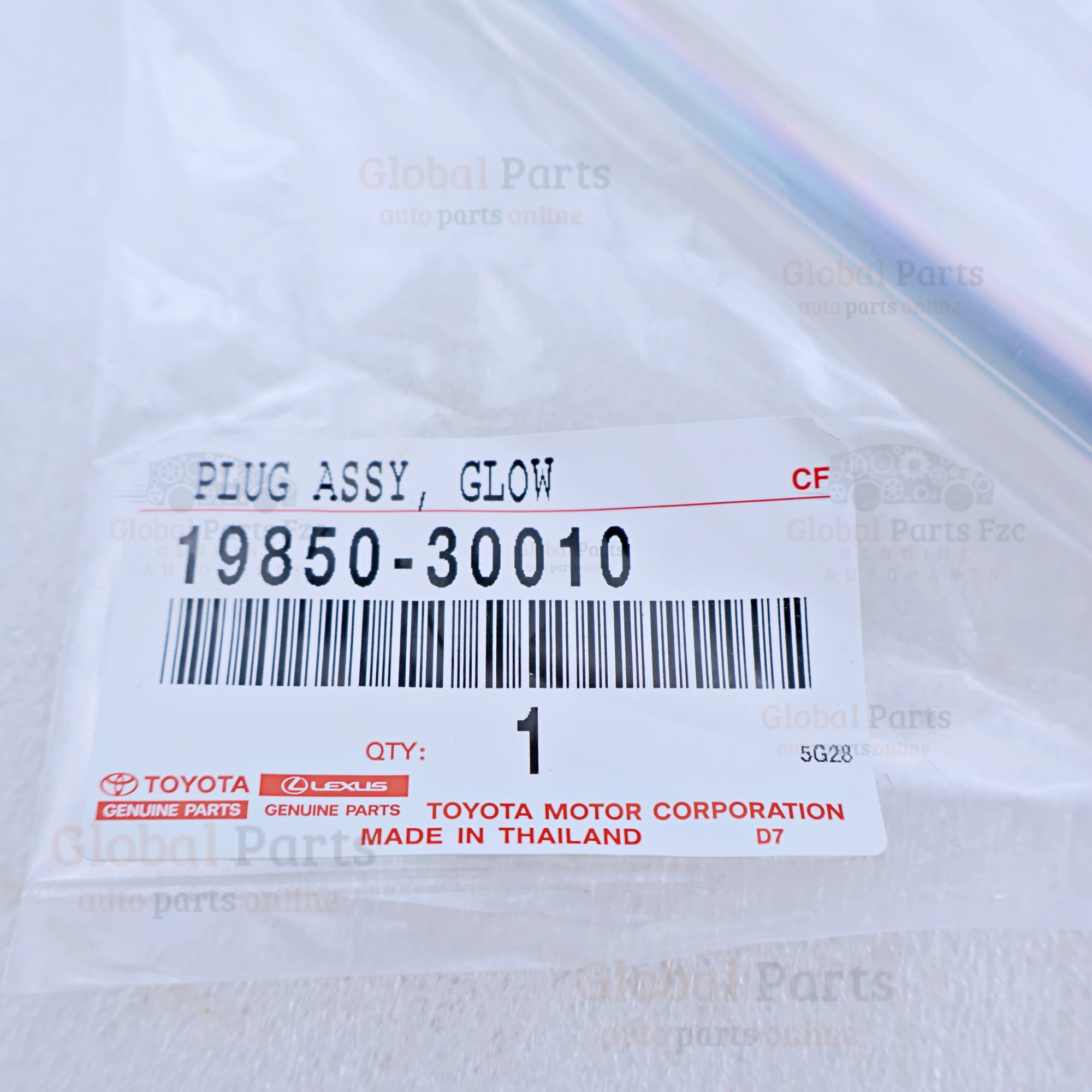 Genuine Toyota OEM Glow Plug Assembly - 19850-30010