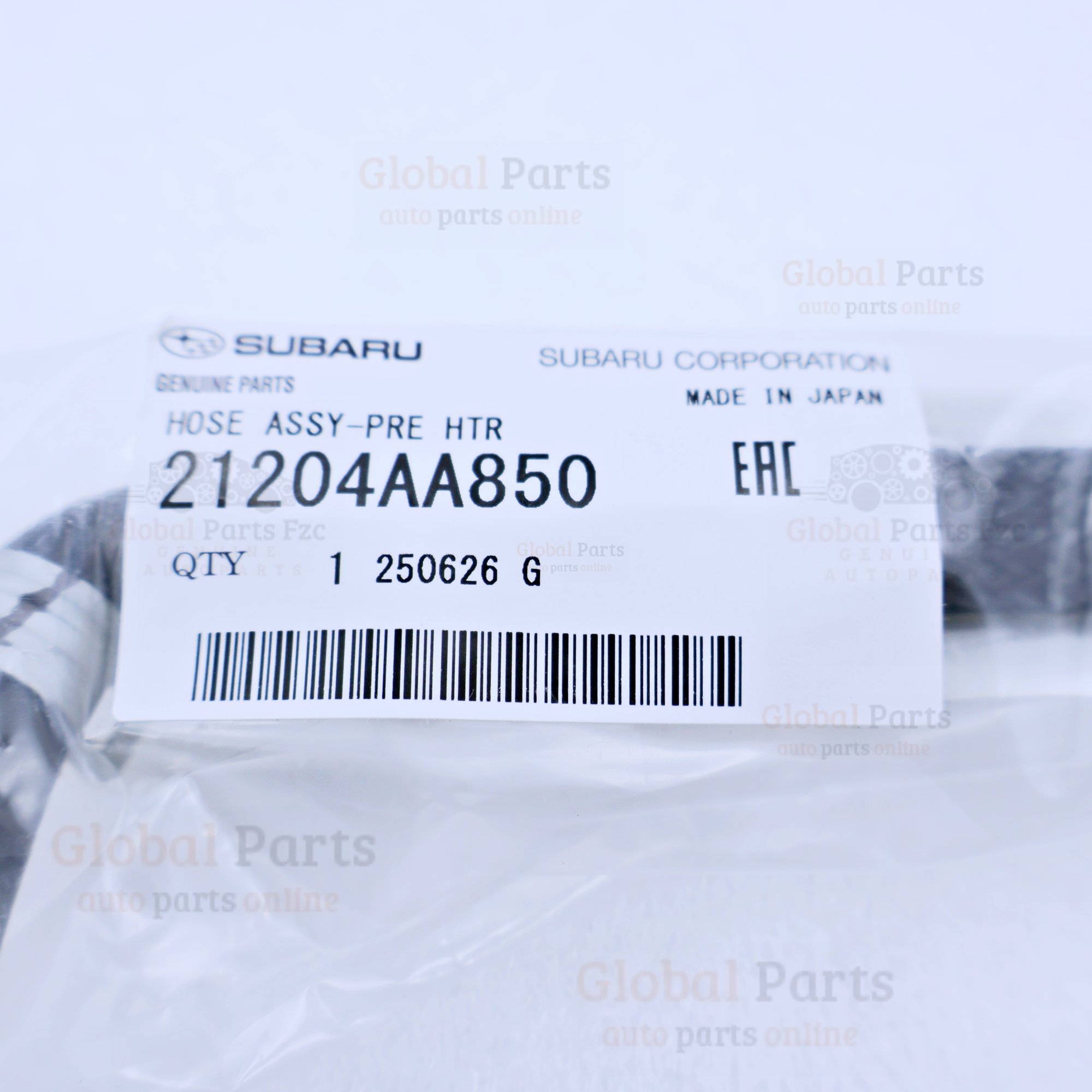 Genuine Subaru OEM Pre Heater Hose Assembly - 21204-AA850
