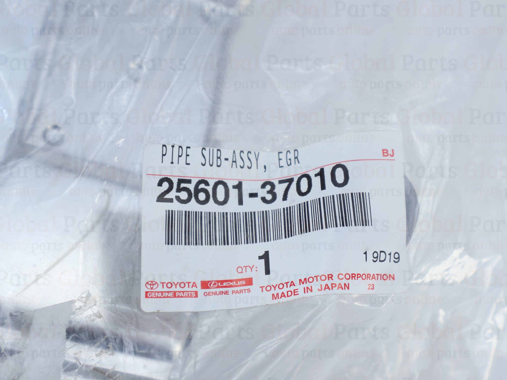 Genuine Toyota OEM EGR Pipe Assembly - 25601-37010