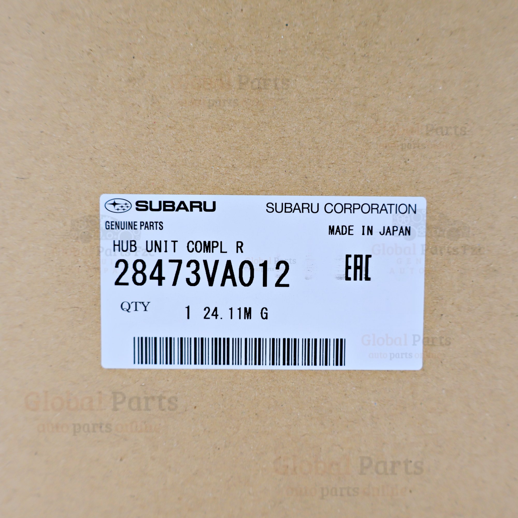 Genuine Subaru OEM Rear Hub Unit - 28473-VA012