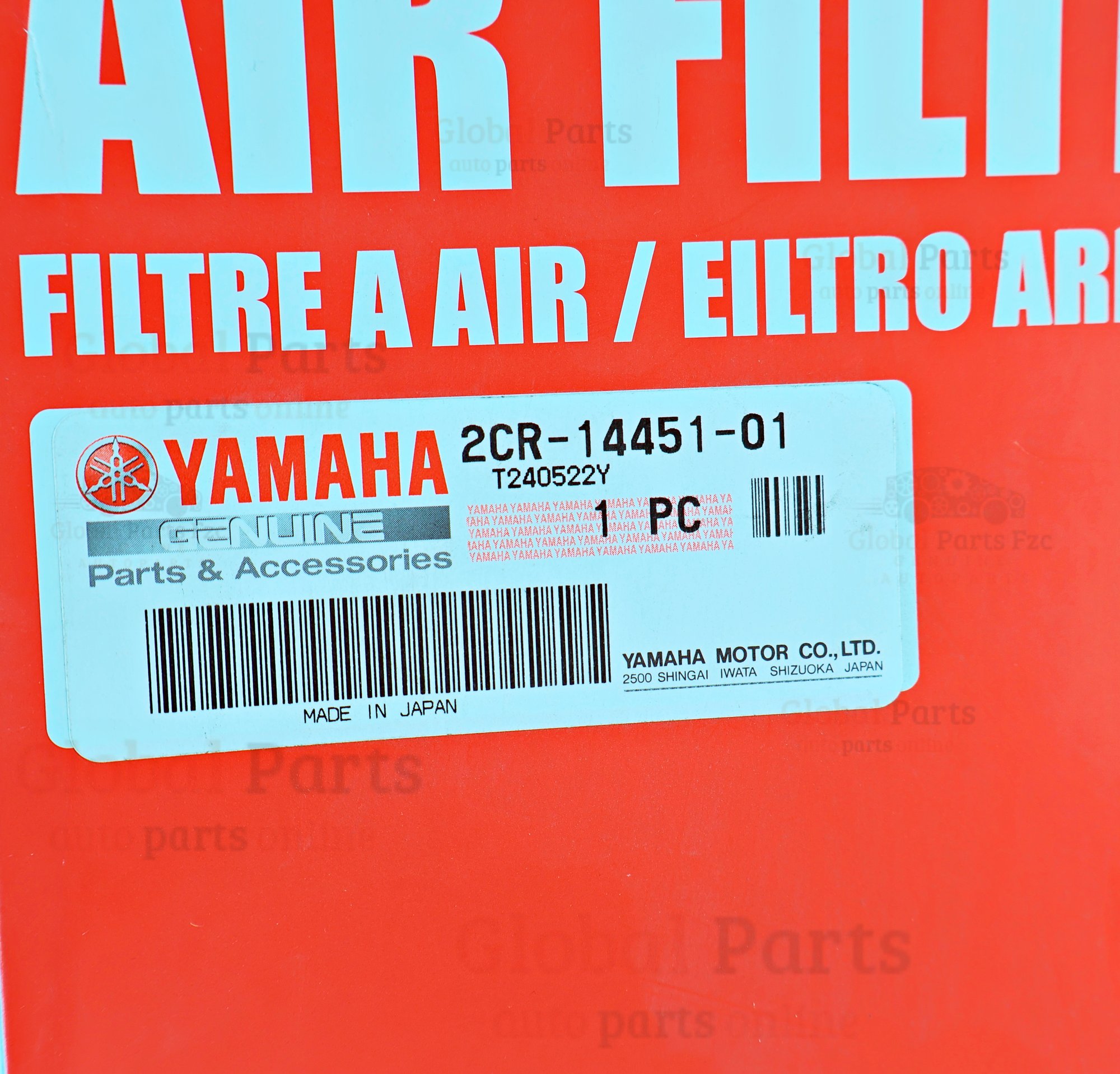 Genuine Yamaha OEM Air Filter Element - 2CR-14451-01