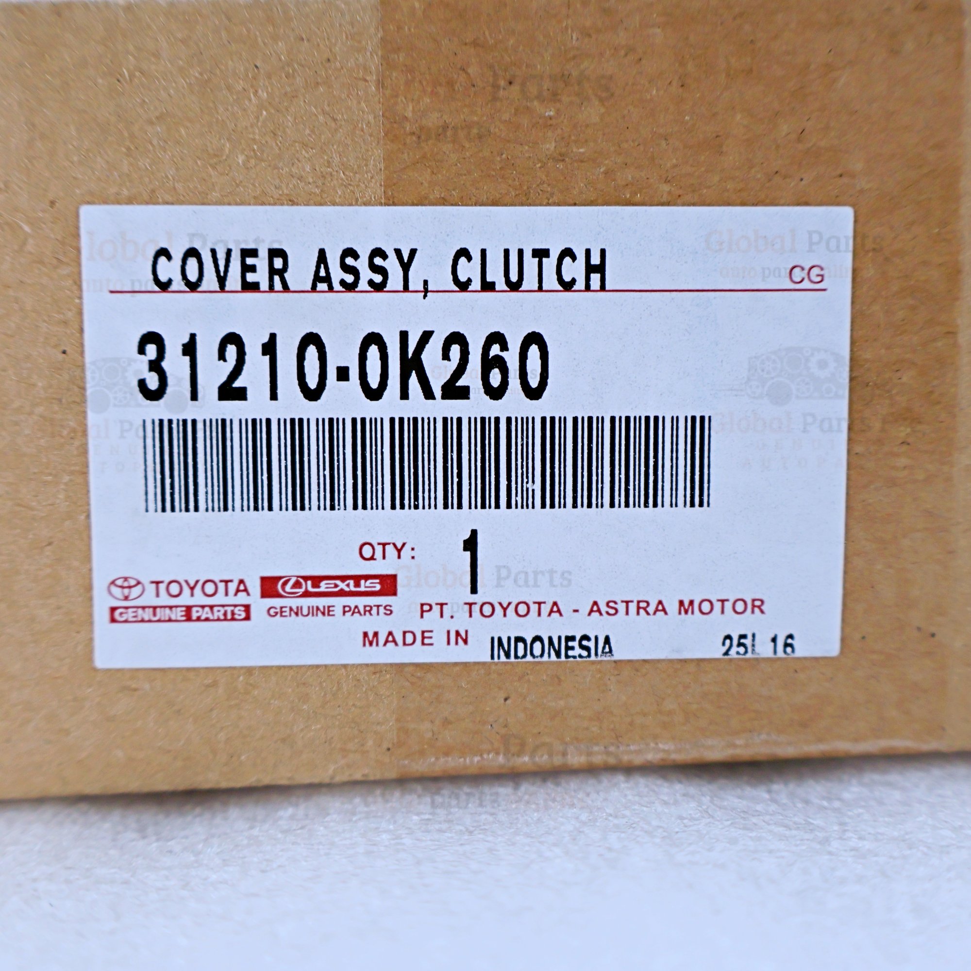Genuine Toyota OEM Clutch Pressure Plate Assembly - 31210-0K260