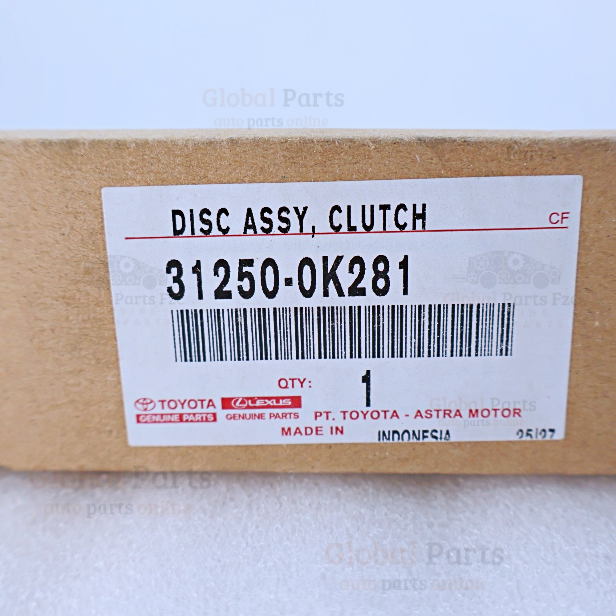 Genuine Toyota OEM Clutch Disc Assembly - 31250-0K281