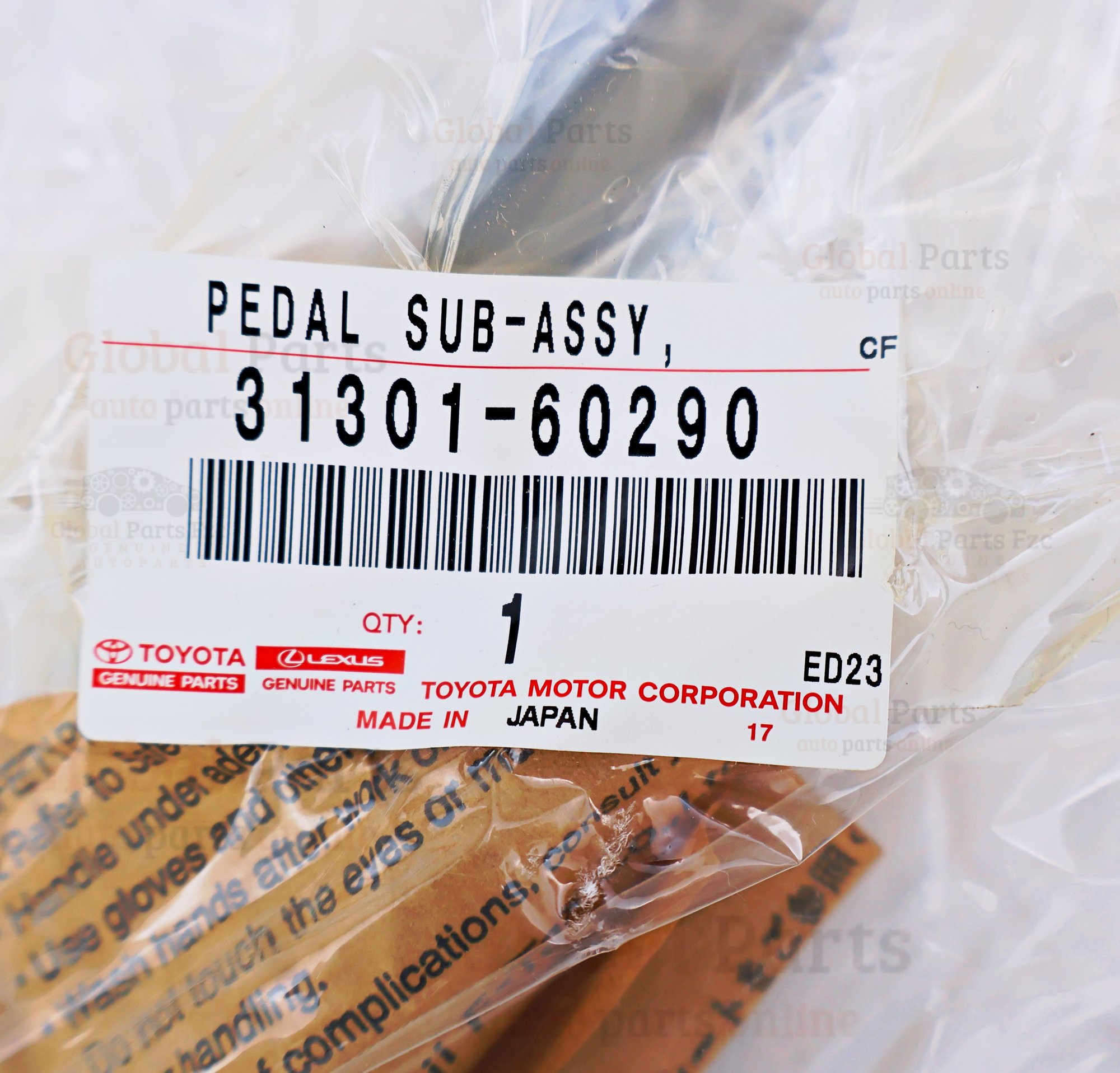 Genuine Toyota OEM Pedal Clutch - 31301-60290
