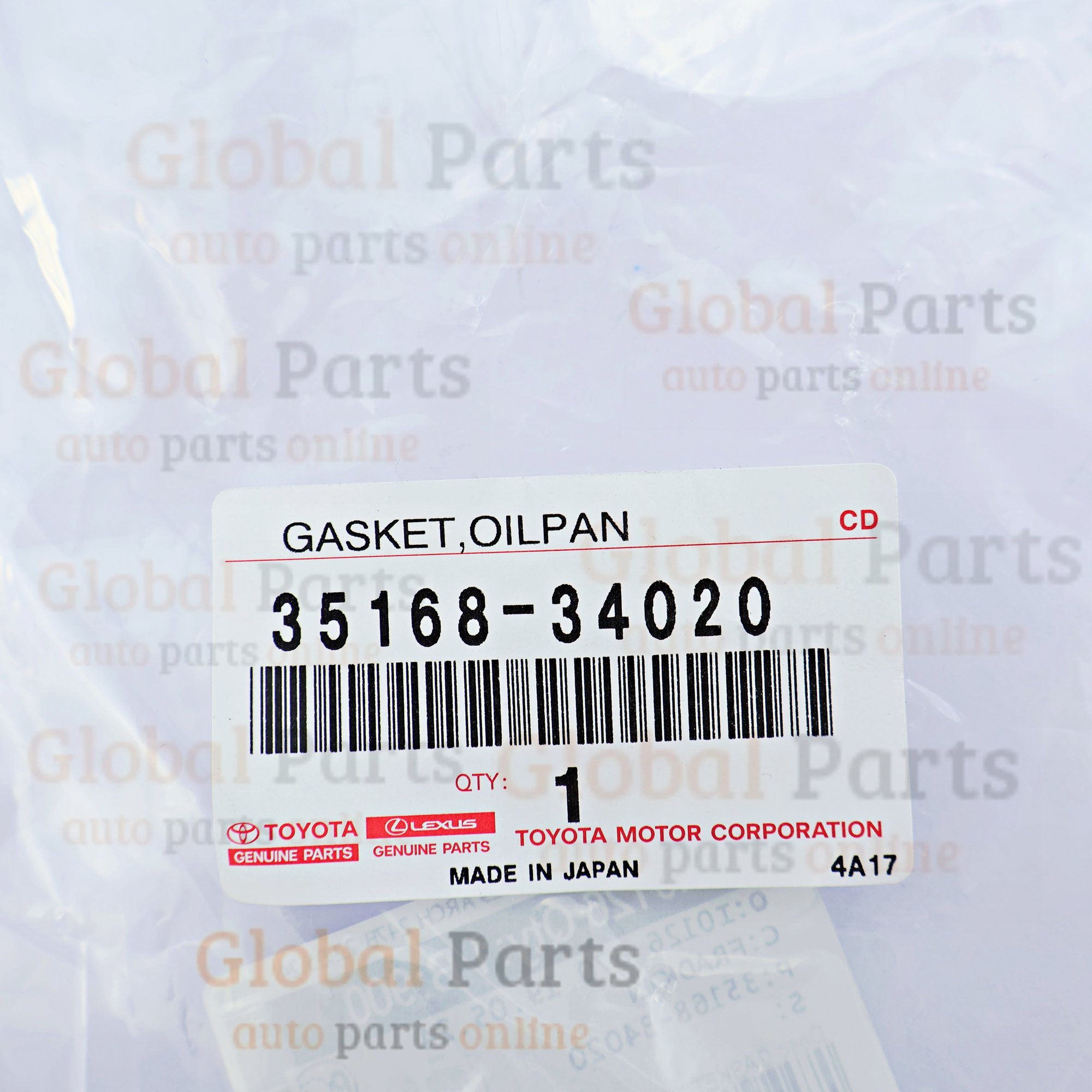 Genuine Toyota OEM Oil Pan Gasket - 35168-34020