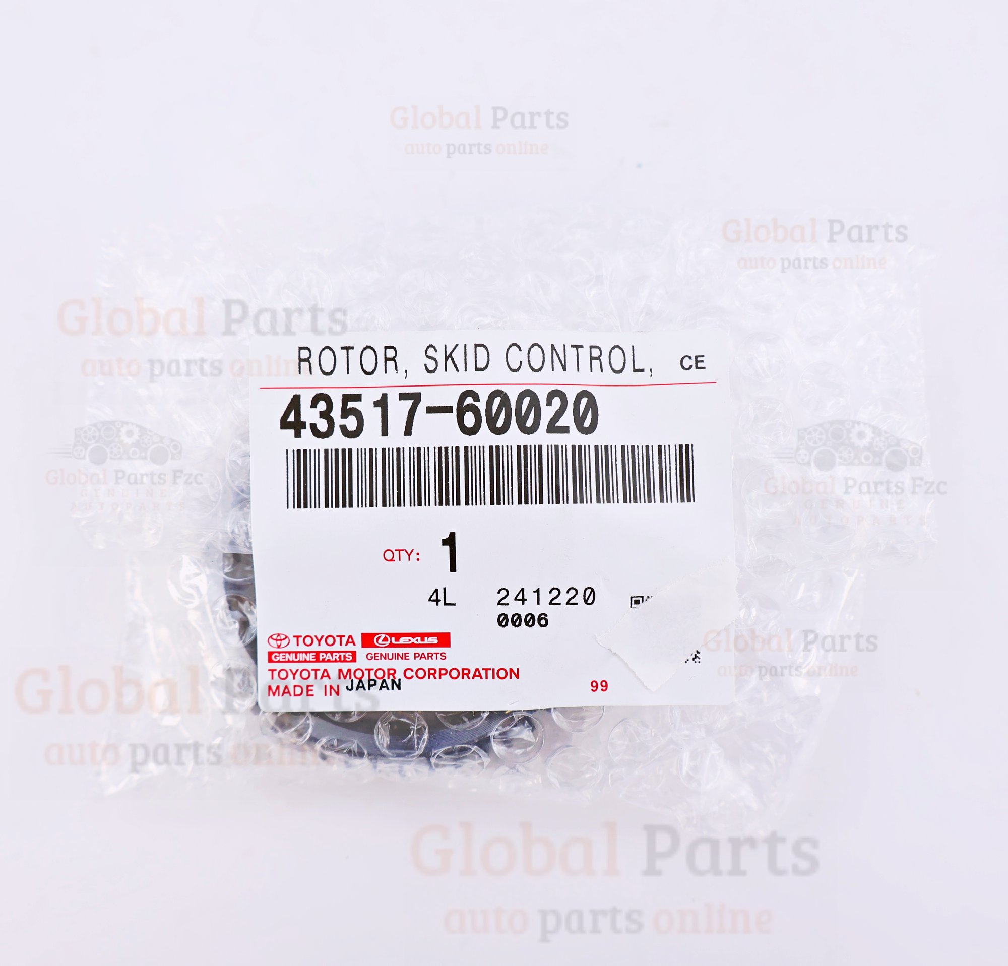 Genuine Toyota OEM Rotor Skid Control Rear - 43517-60020