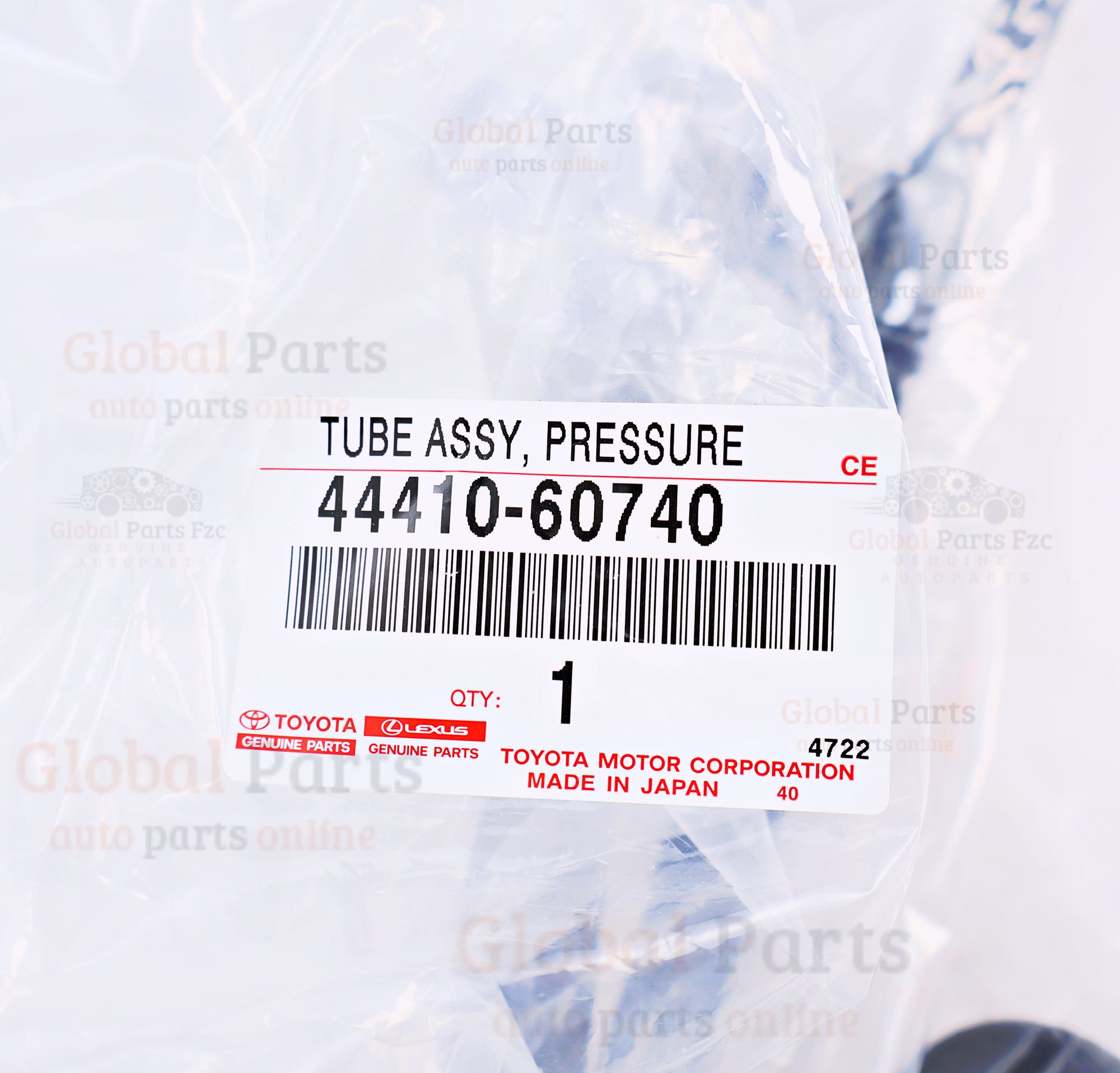 Genuine Toyota OEM Power Steering Pressure Feed Tube - 44410-60740