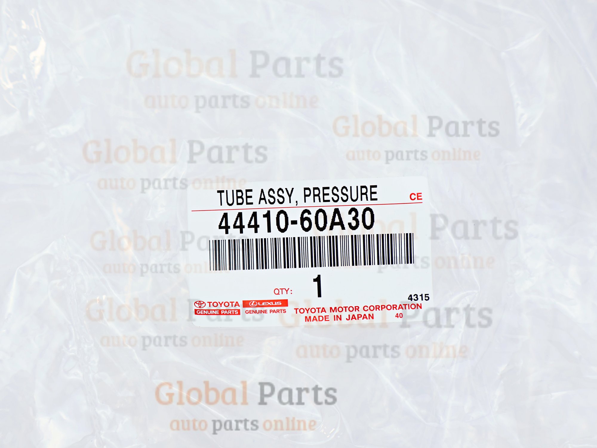 Genuine Toyota OEM Power Steering Pressure Feed Tube - 44410-60A30