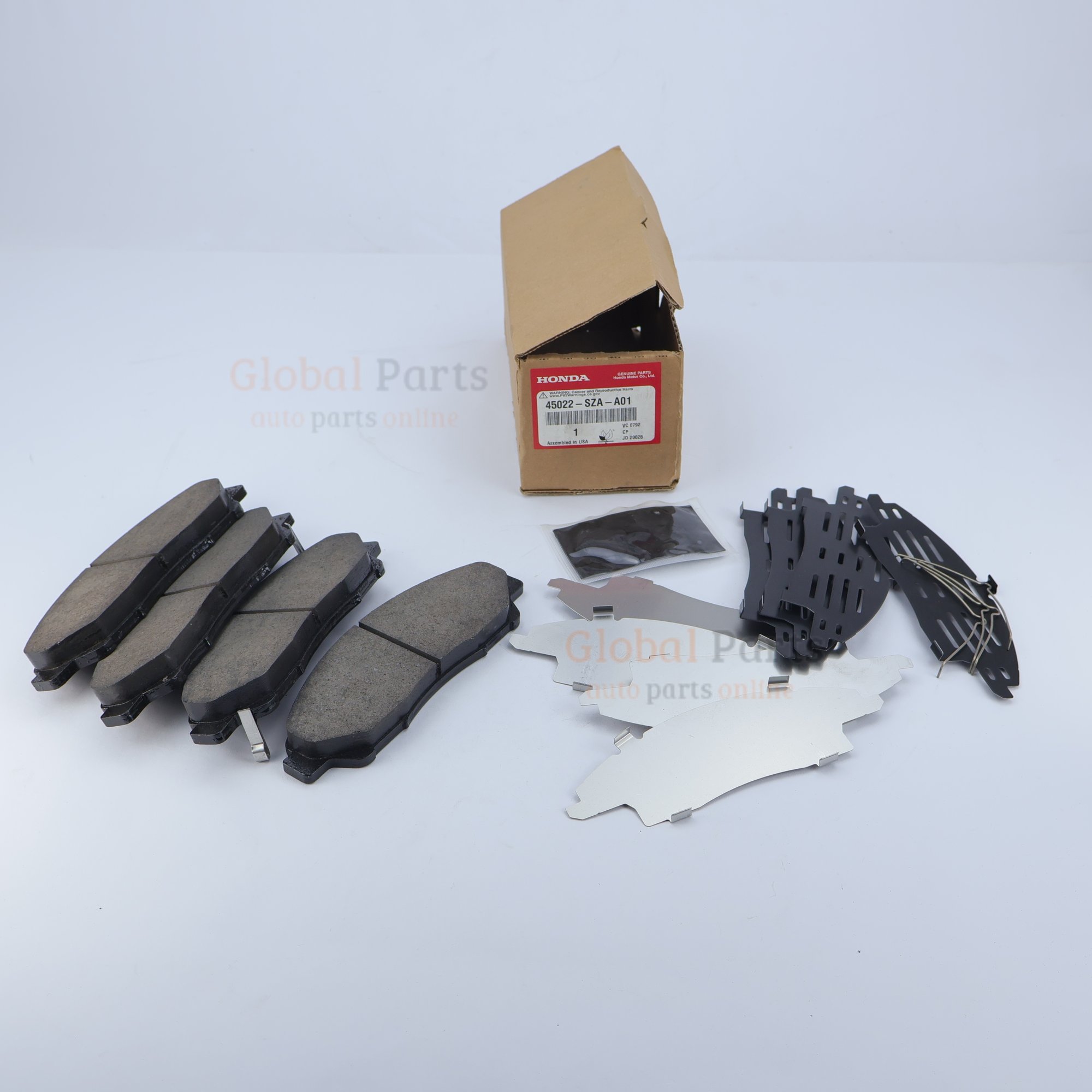 Genuine Honda OEM Front Brake Pad Set - 45022-SZA-A01
