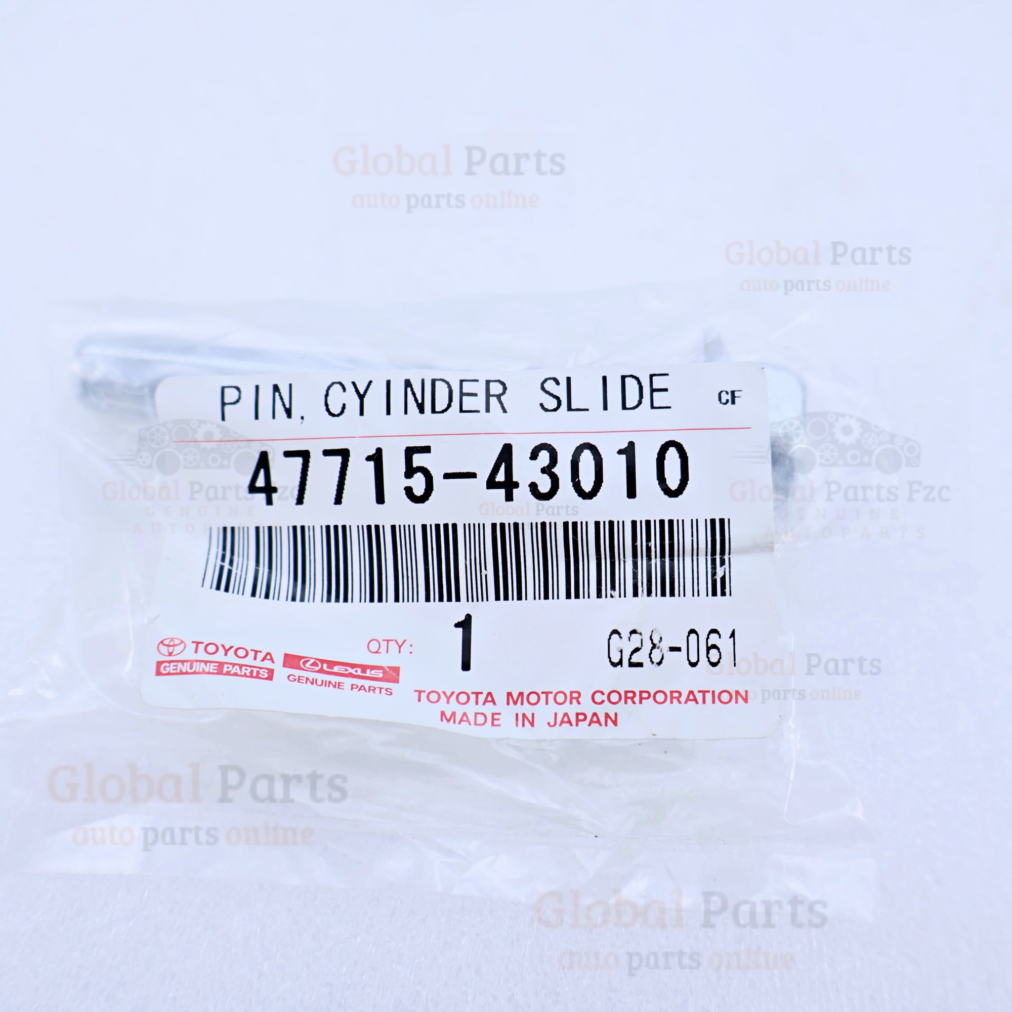 Genuine Toyota OEM Cylinder Slide Pin - 47715-43010