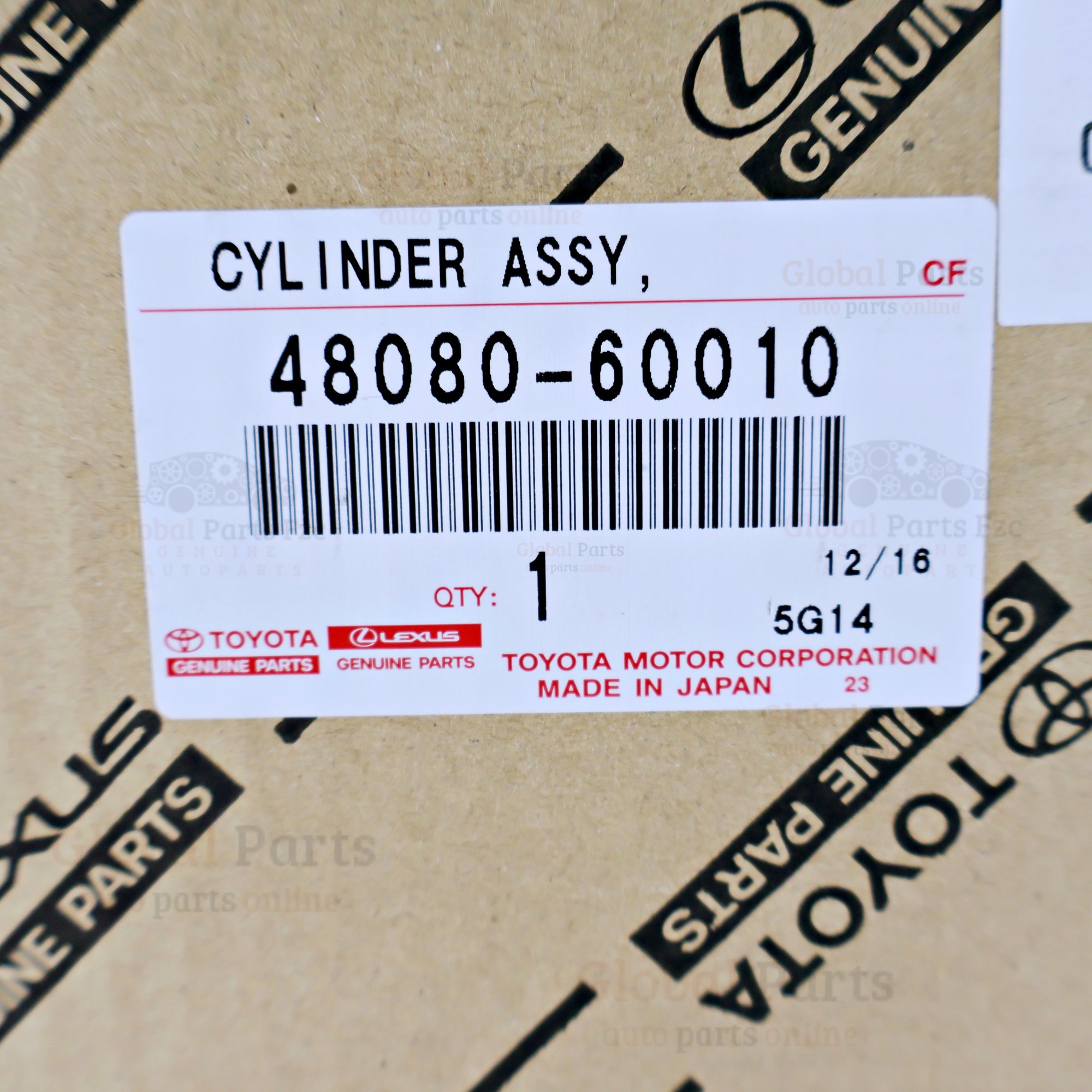 Genuine Toyota OEM Cylinder Assembly Pneumatic Rear Right - 48080-60010