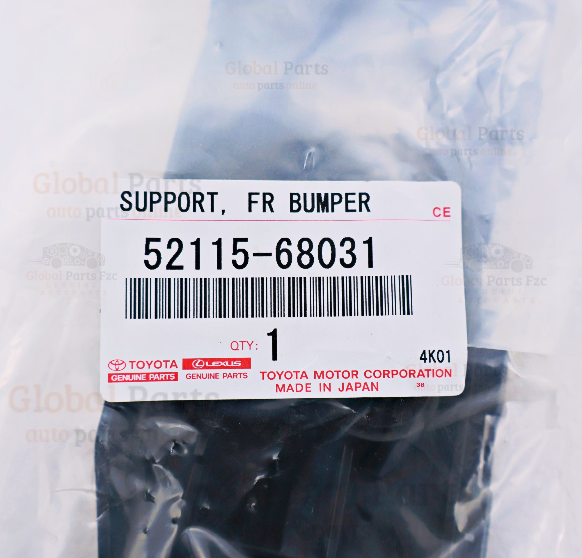 Genuine Toyota OEM Front Right Bumper Support - 52115-68031