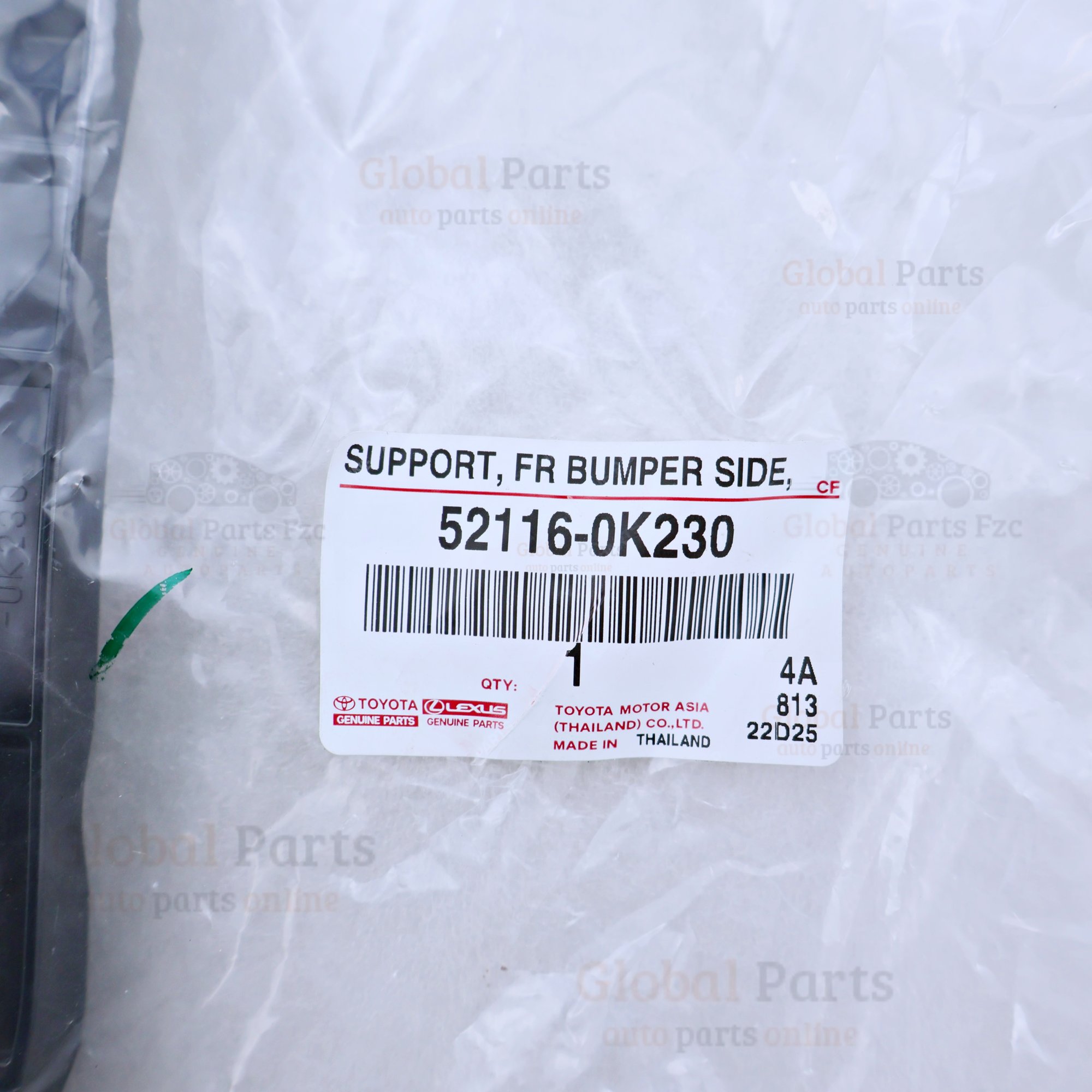 Genuine Toyota OEM Front Left Bumper Side Support - 52116-0K230
