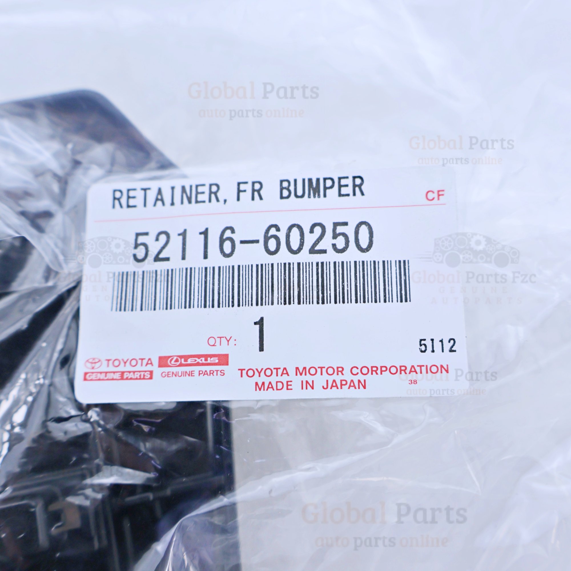 Genuine Toyota OEM Front Left Bumper Side Support - 52116-60250
