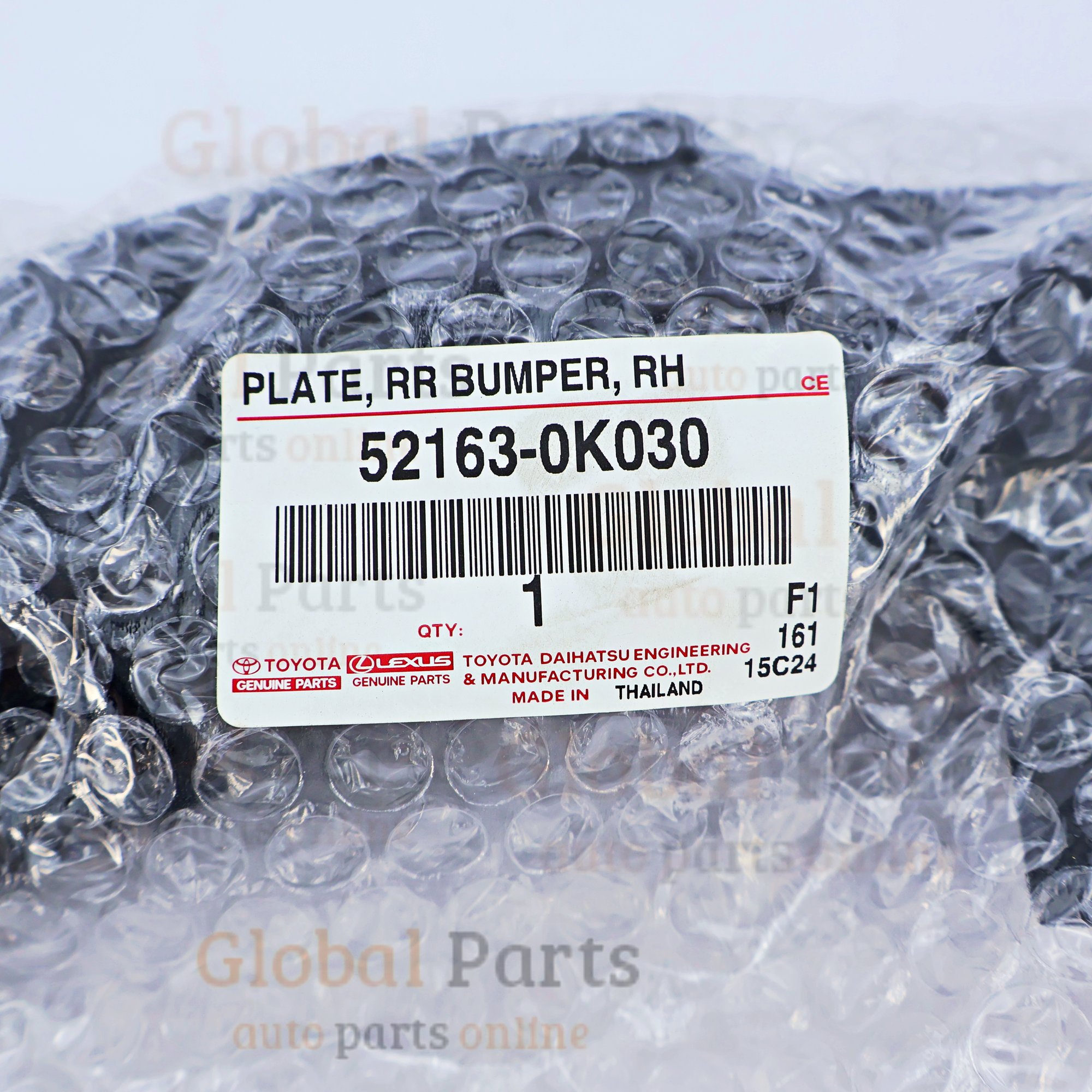 Genuine Toyota OEM Right Rear Bumper Plate - 52163-0K030