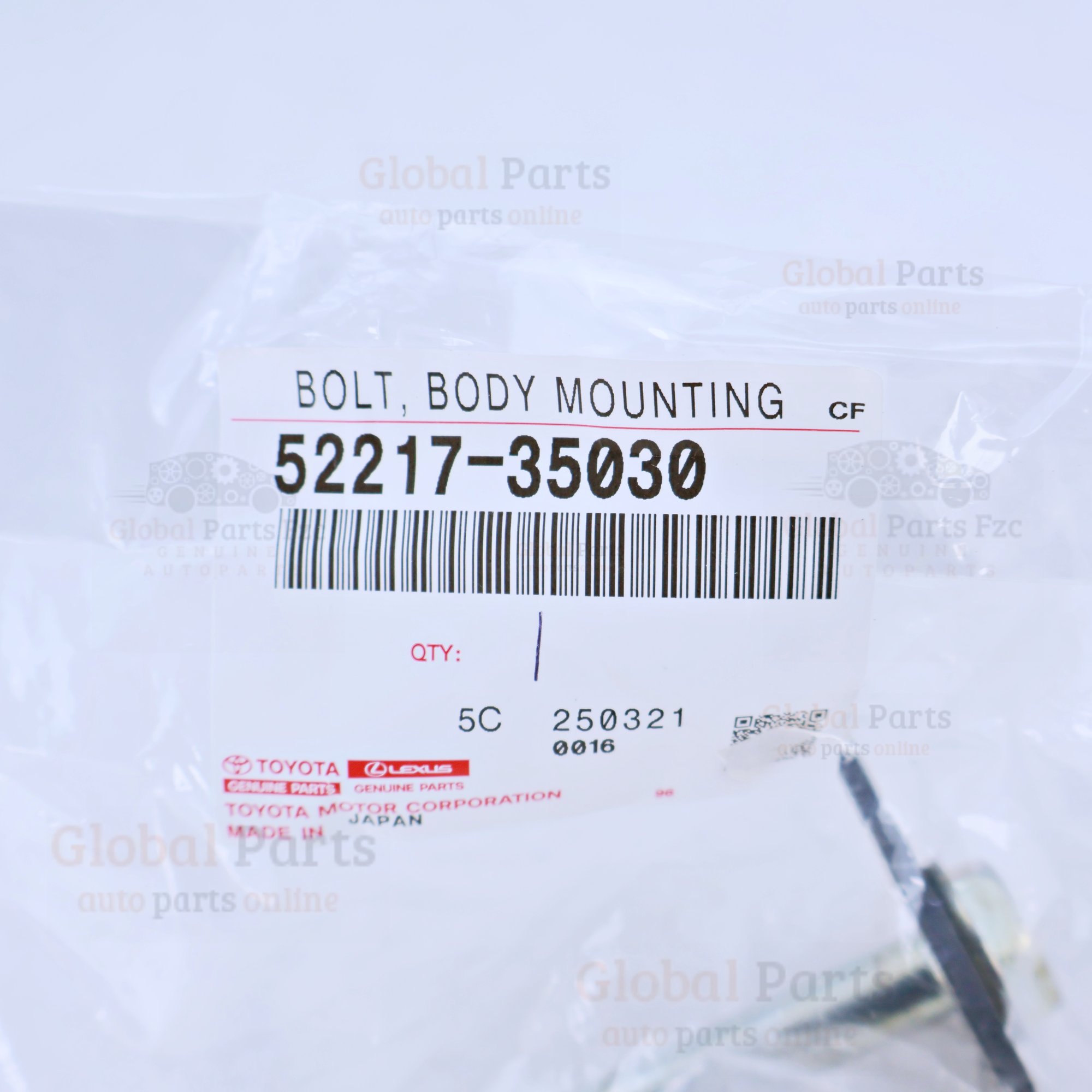 Genuine Toyota OEM Body Mounting Bolt - 52217-35030