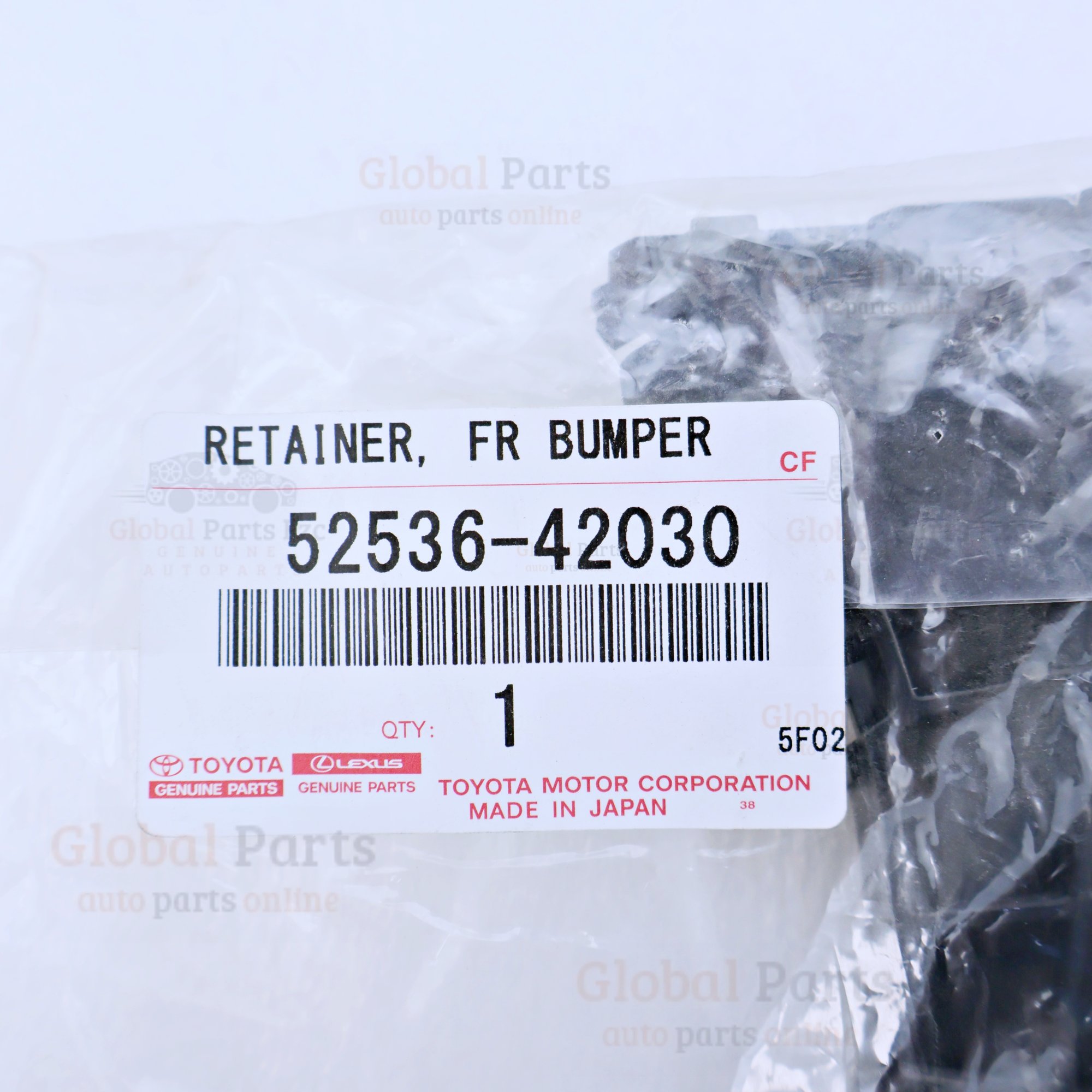 Genuine Toyota OEM Front Bumper Retainer - 52536-42030