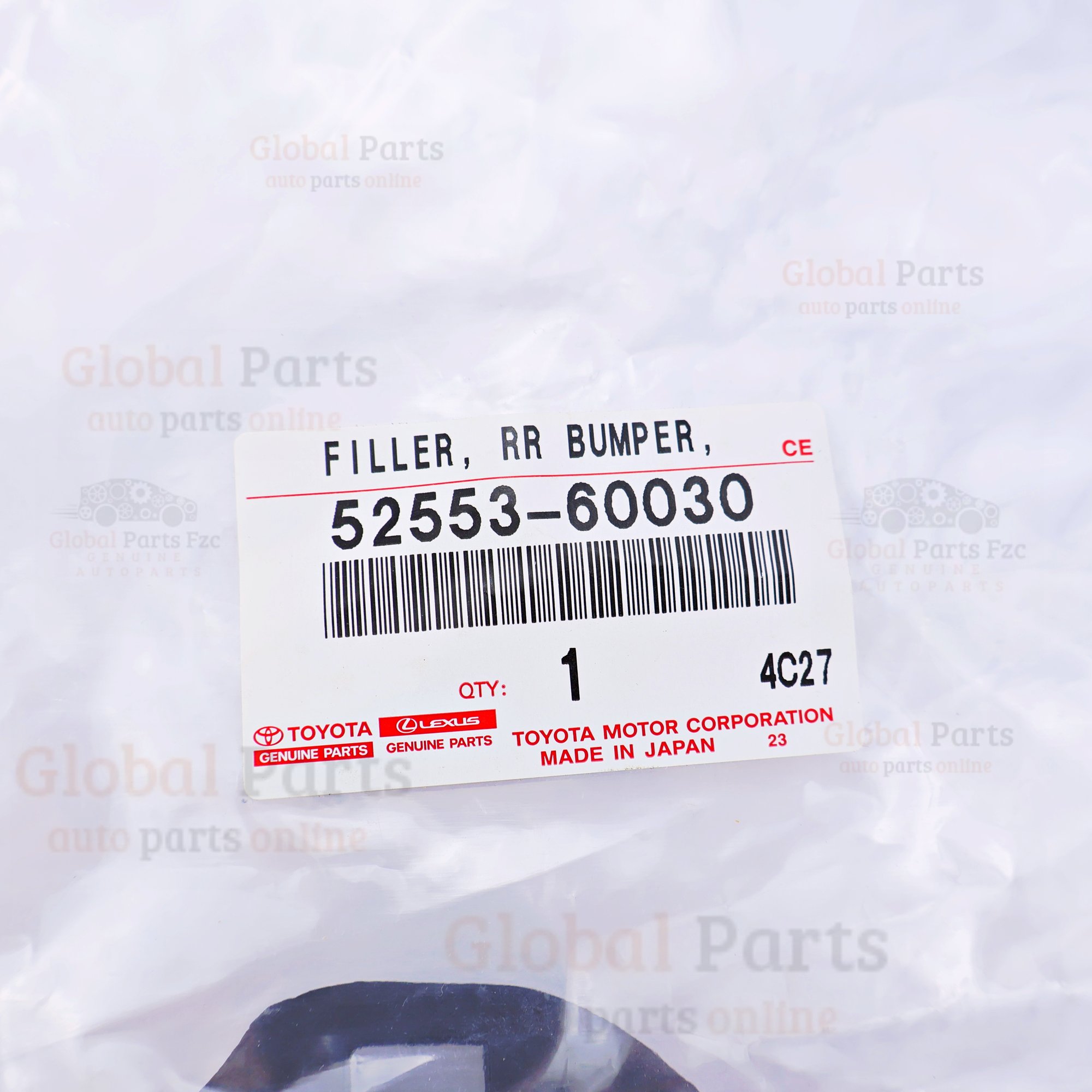 Genuine Toyota OEM Left Rear Bumper Filler - 52553-60030