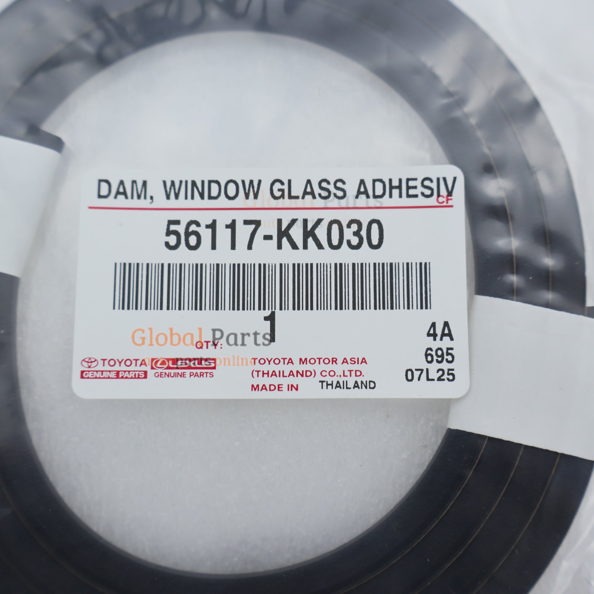 Genuine Toyota OEM Window Glass Adhesive Dam - 56117-KK030