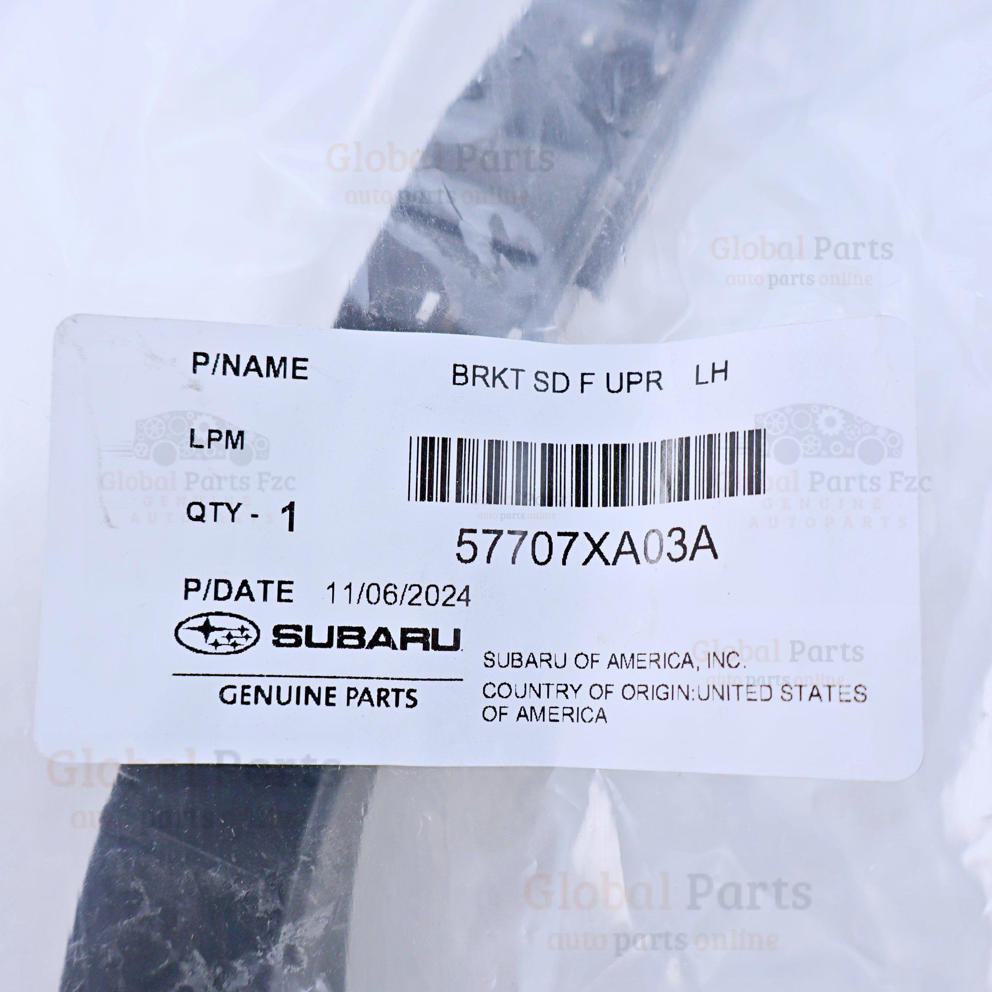 Genuine Subaru OEM Front Left Upper Bumper Cover Bracket - 57707-XA03A
