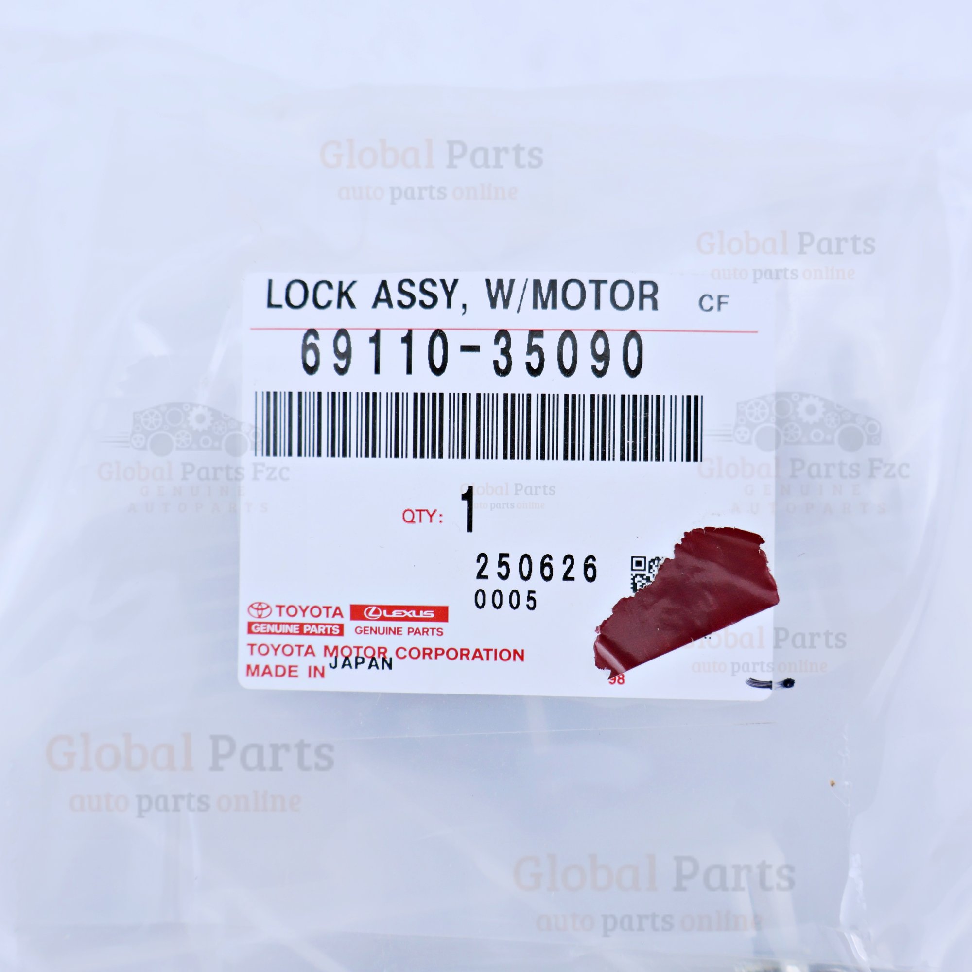 Genuine Toyota OEM Door Lock Assembly with Motor - 69110-35090