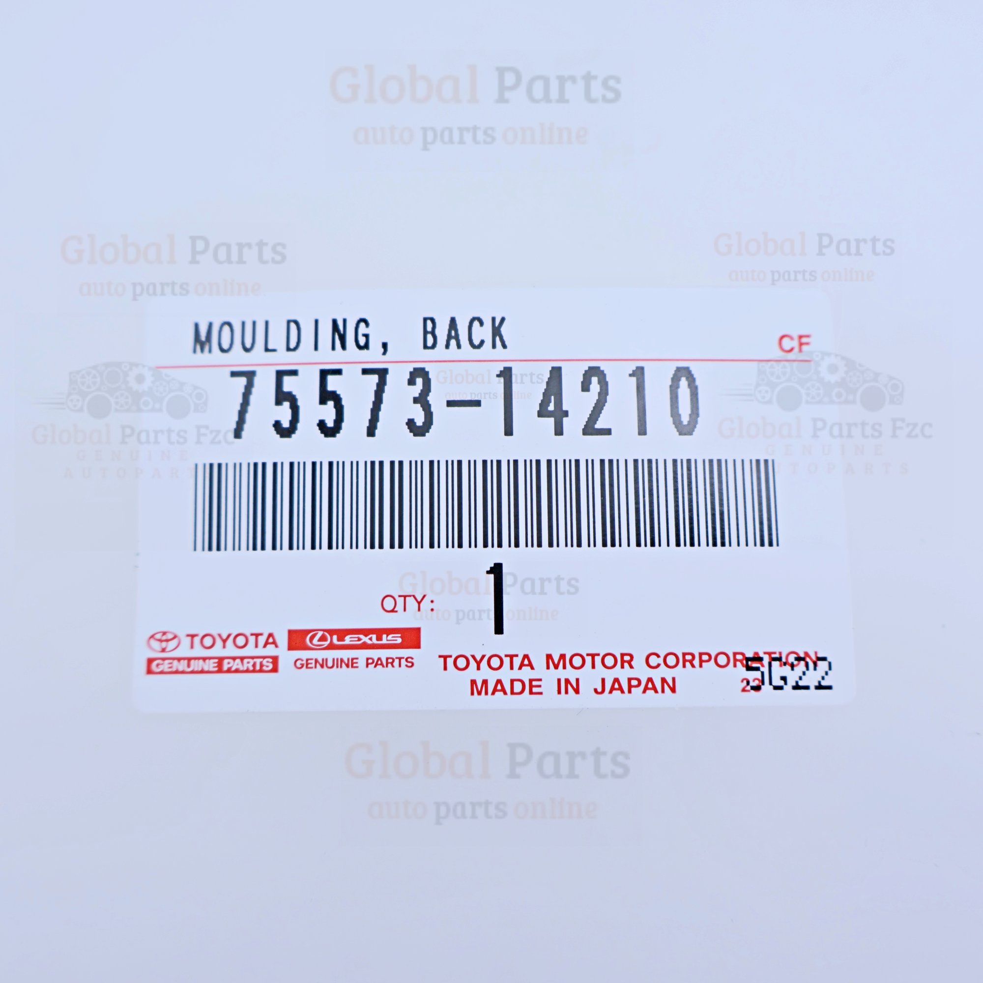 Genuine Toyota OEM Outer Back Window Moulding - 75573-14210