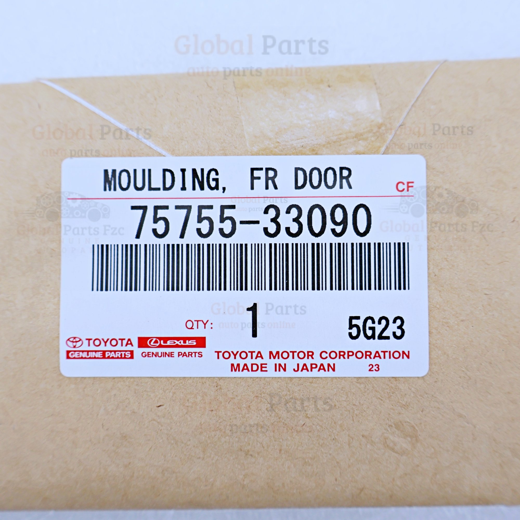 Genuine Toyota OEM Front Door Moulding - 75755-33090