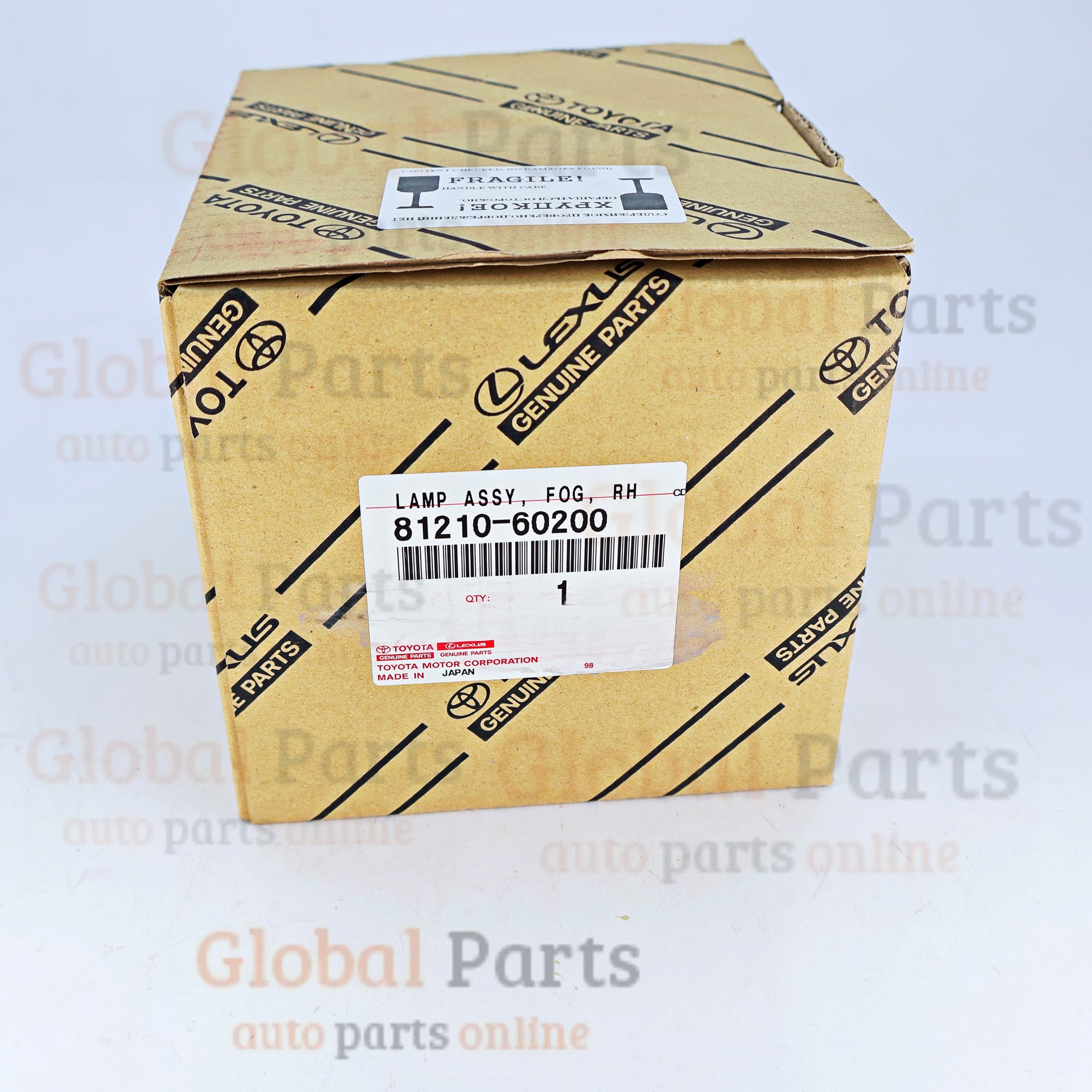 Genuine Toyota OEM Lamp Assembly Fog Right - 81210-60200