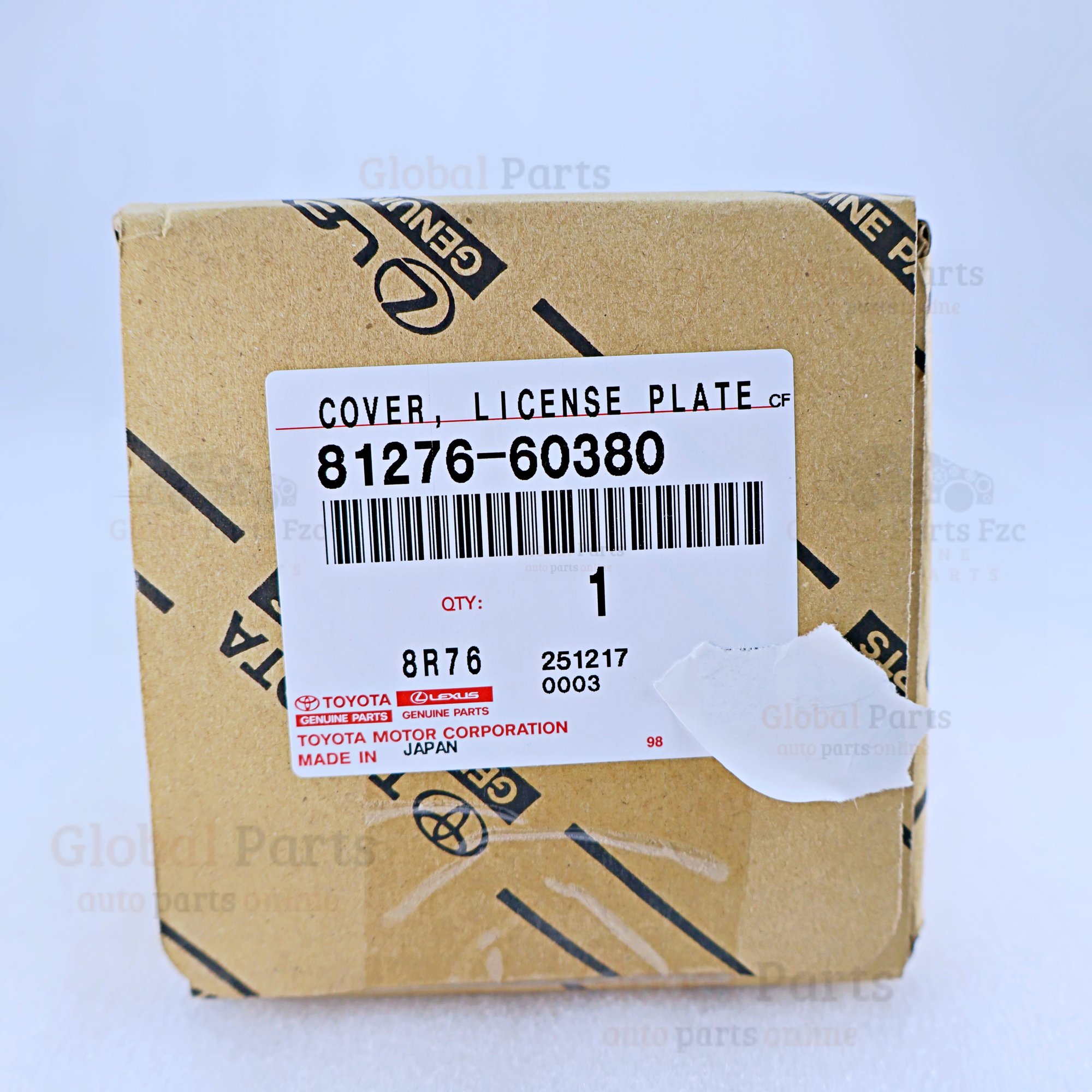 Genuine Toyota OEM License Plate Cover - 81276-60380
