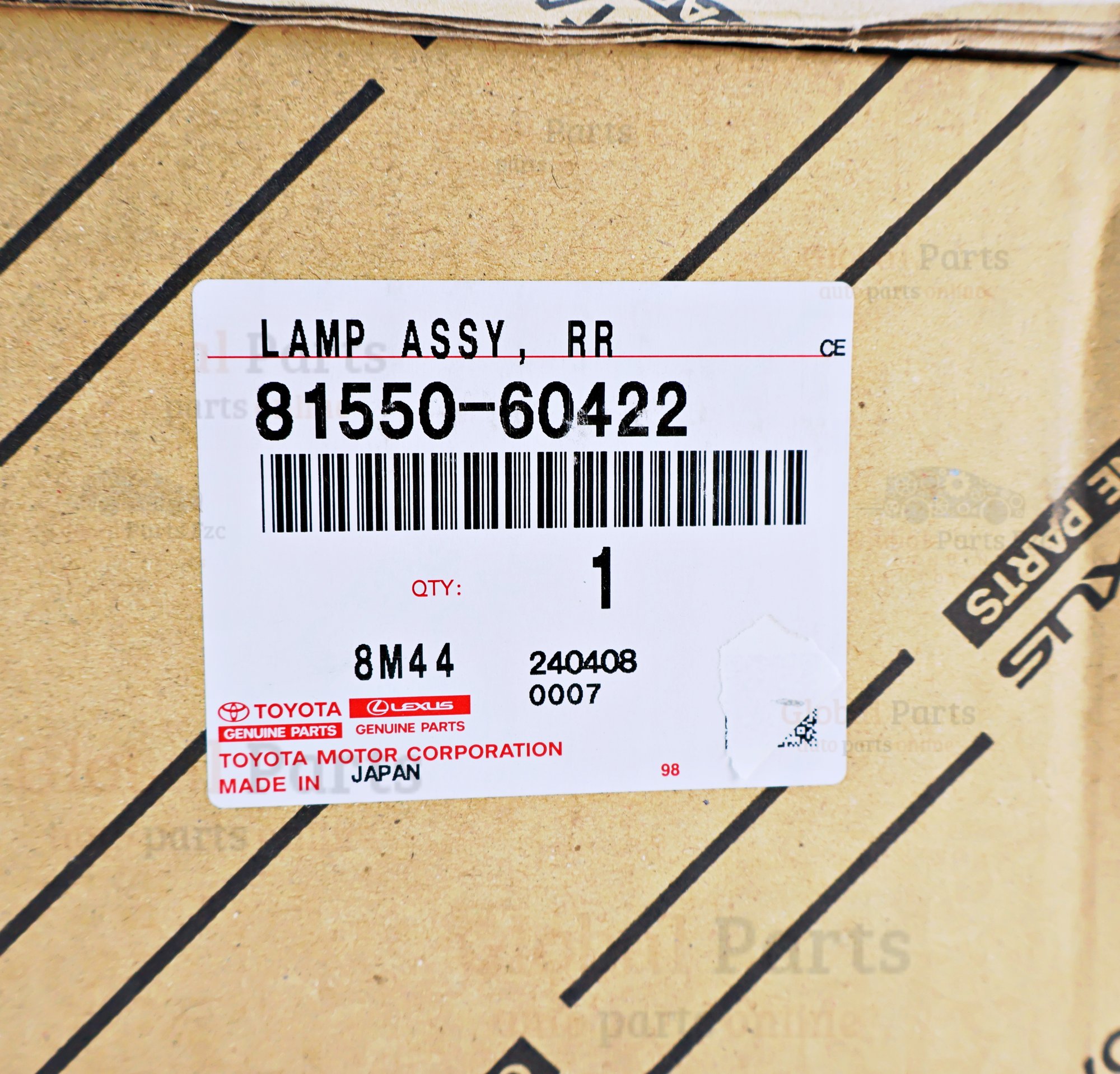 Genuine Toyota OEM Rear Lamp Assembly - 81550-60422
